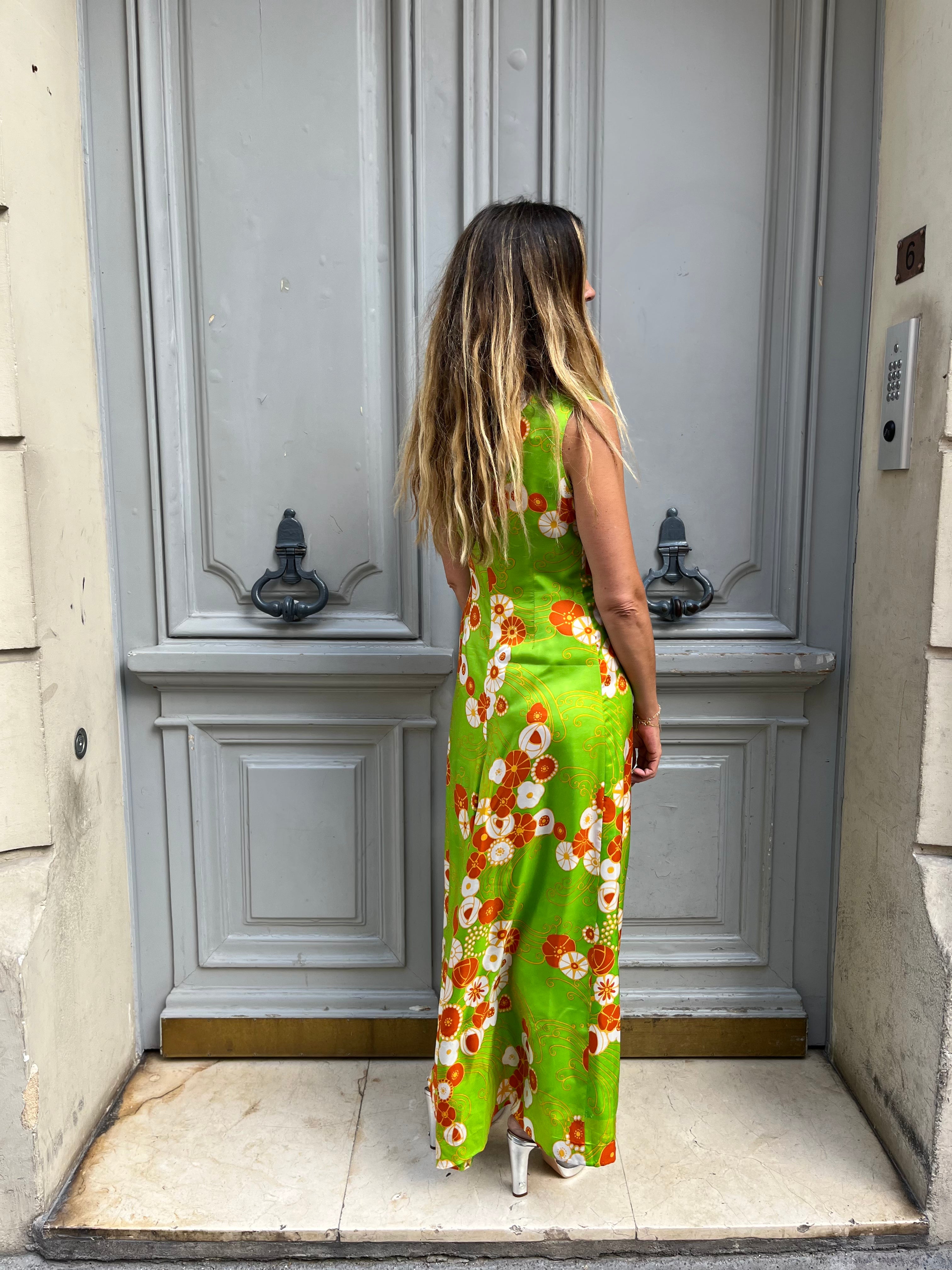 Robe à fleurs années 60
