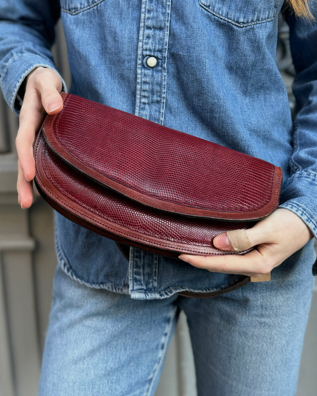 Sac à main lis de vin