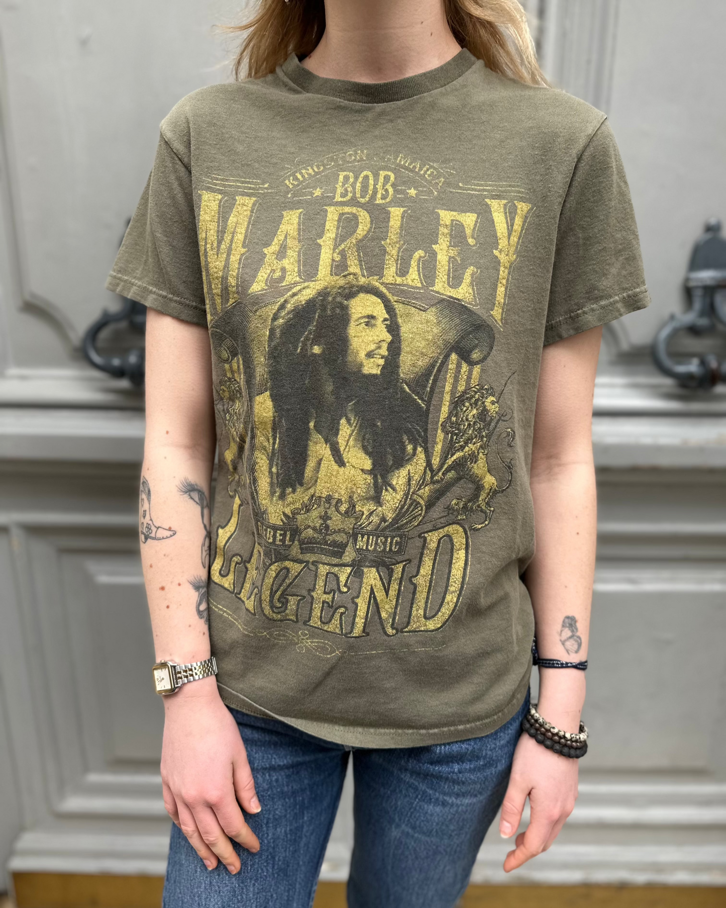Tee shirt kaki Bob Marley