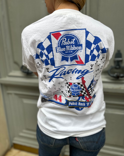 Tee shirt blanc et bleu John Boy & Billy Racing