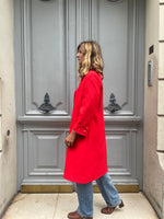 Manteau long rouge