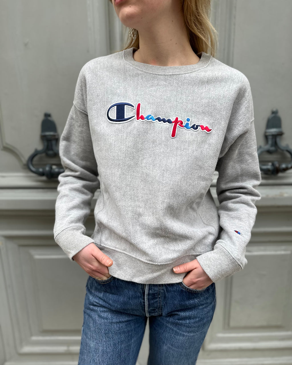 Sweat gris Champion