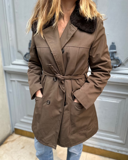 Caban militaire marron