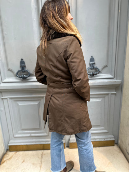 Caban militaire marron