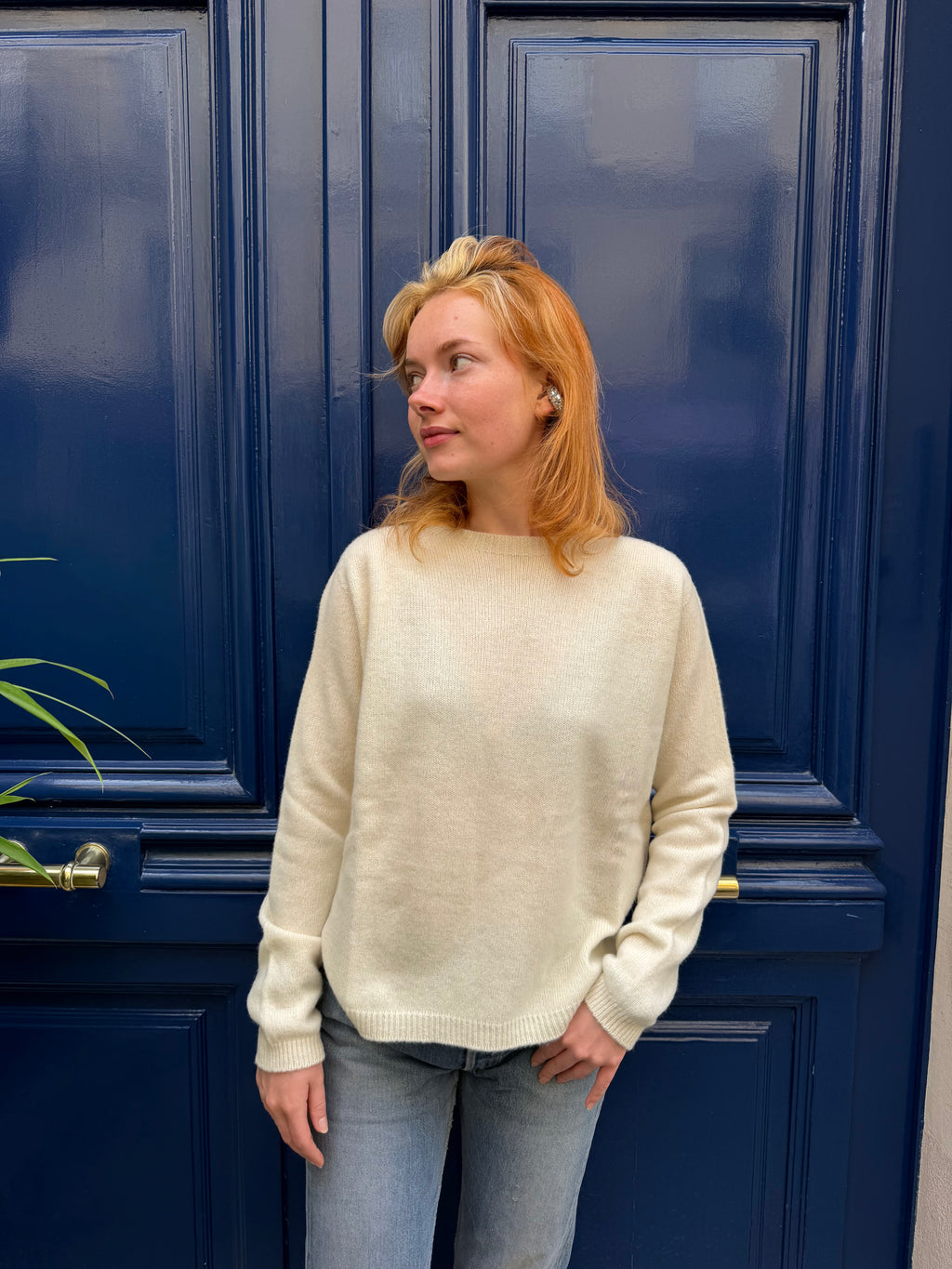 Pull en laine écru