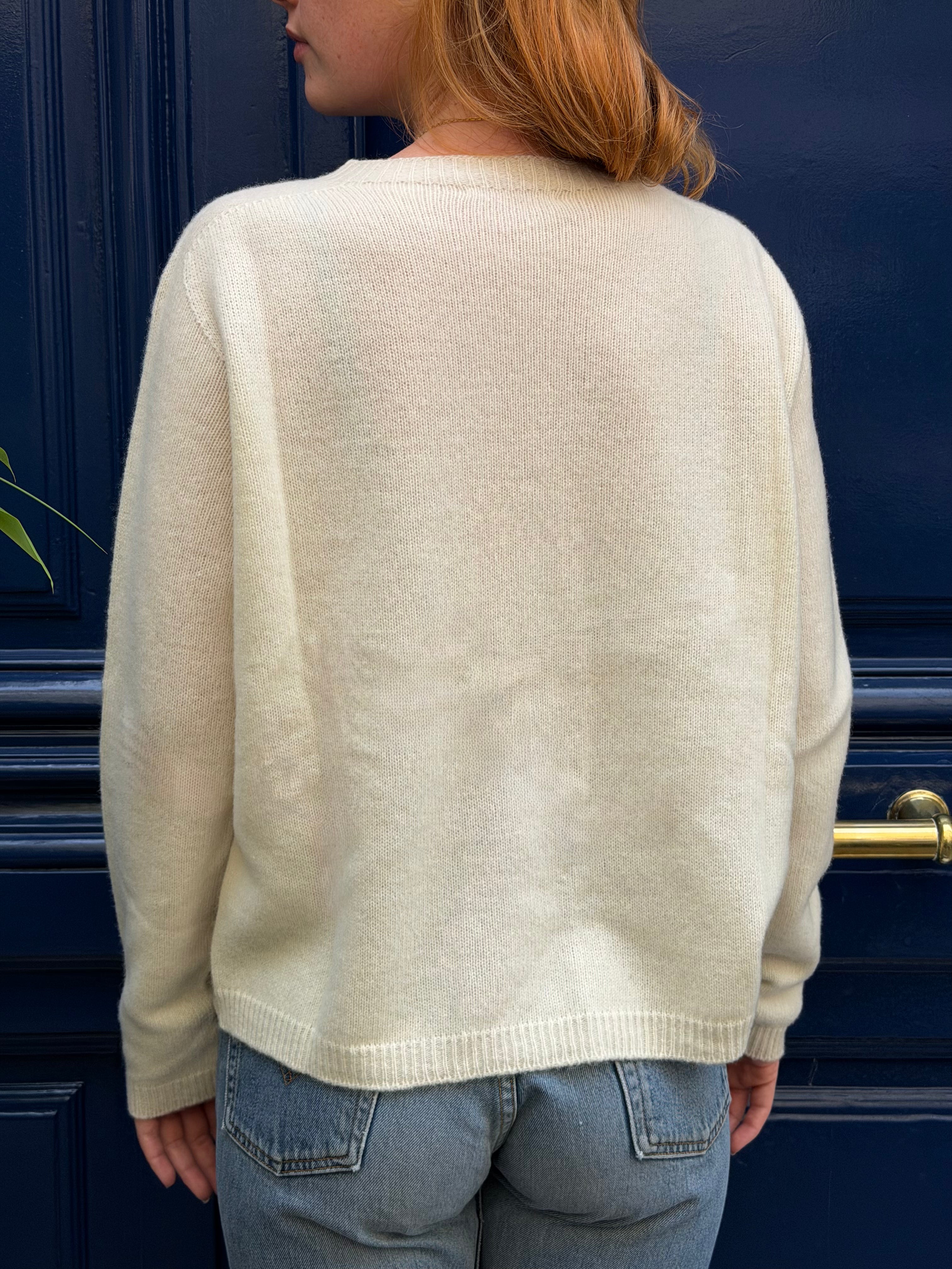 Pull en laine écru