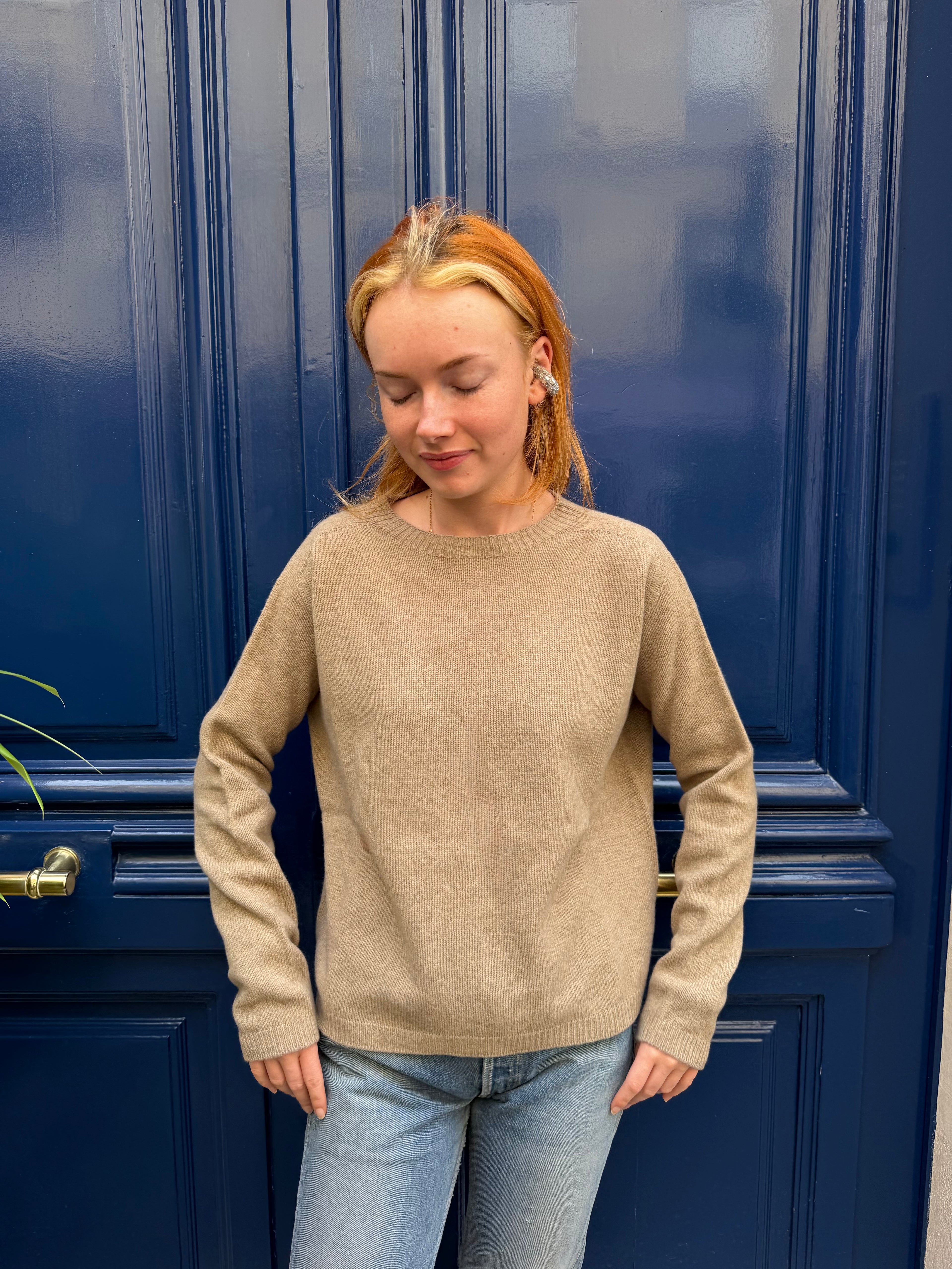 Pull en laine marron