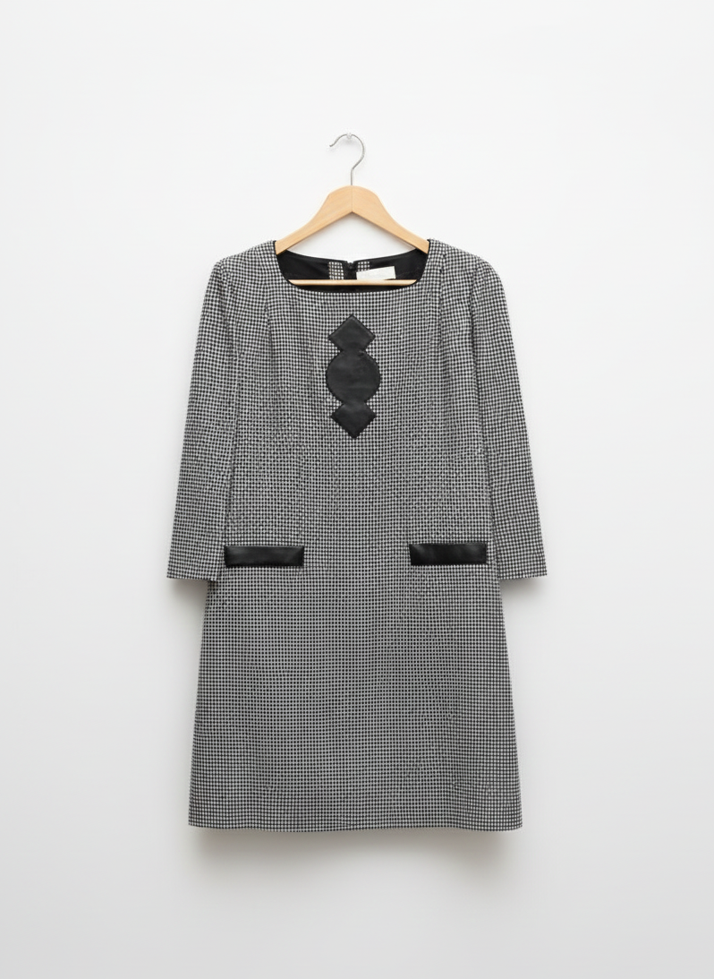 Robe Pierre Cardin – motif pied-de-poule