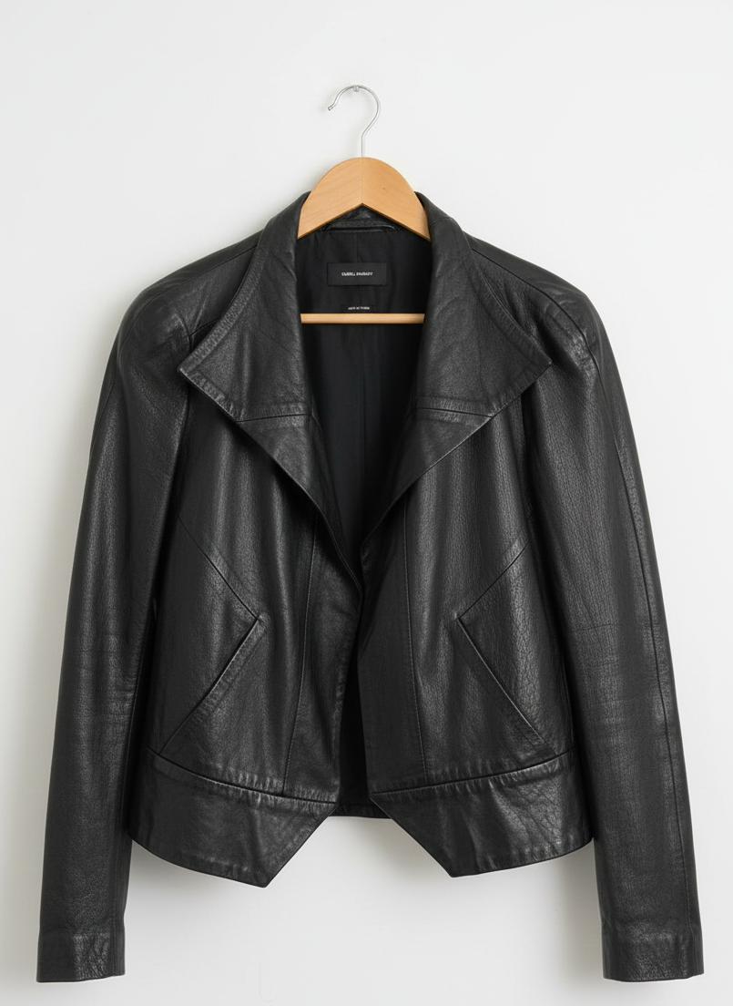 Veste en cuir noire Isabel Marant