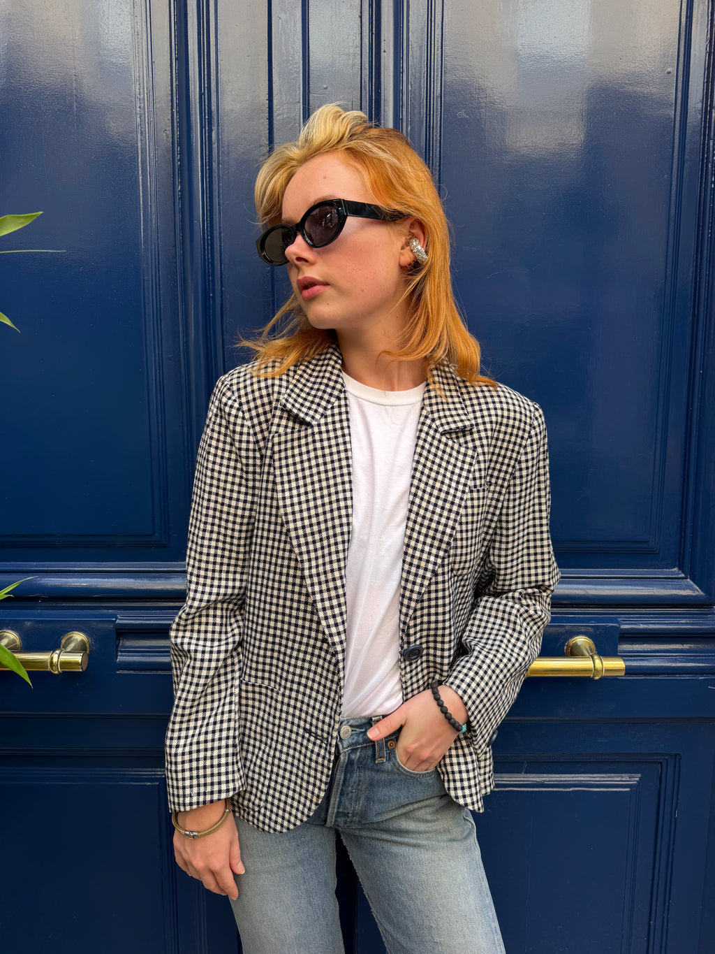 Blazer Yves Saint Laurent Variation à carreaux