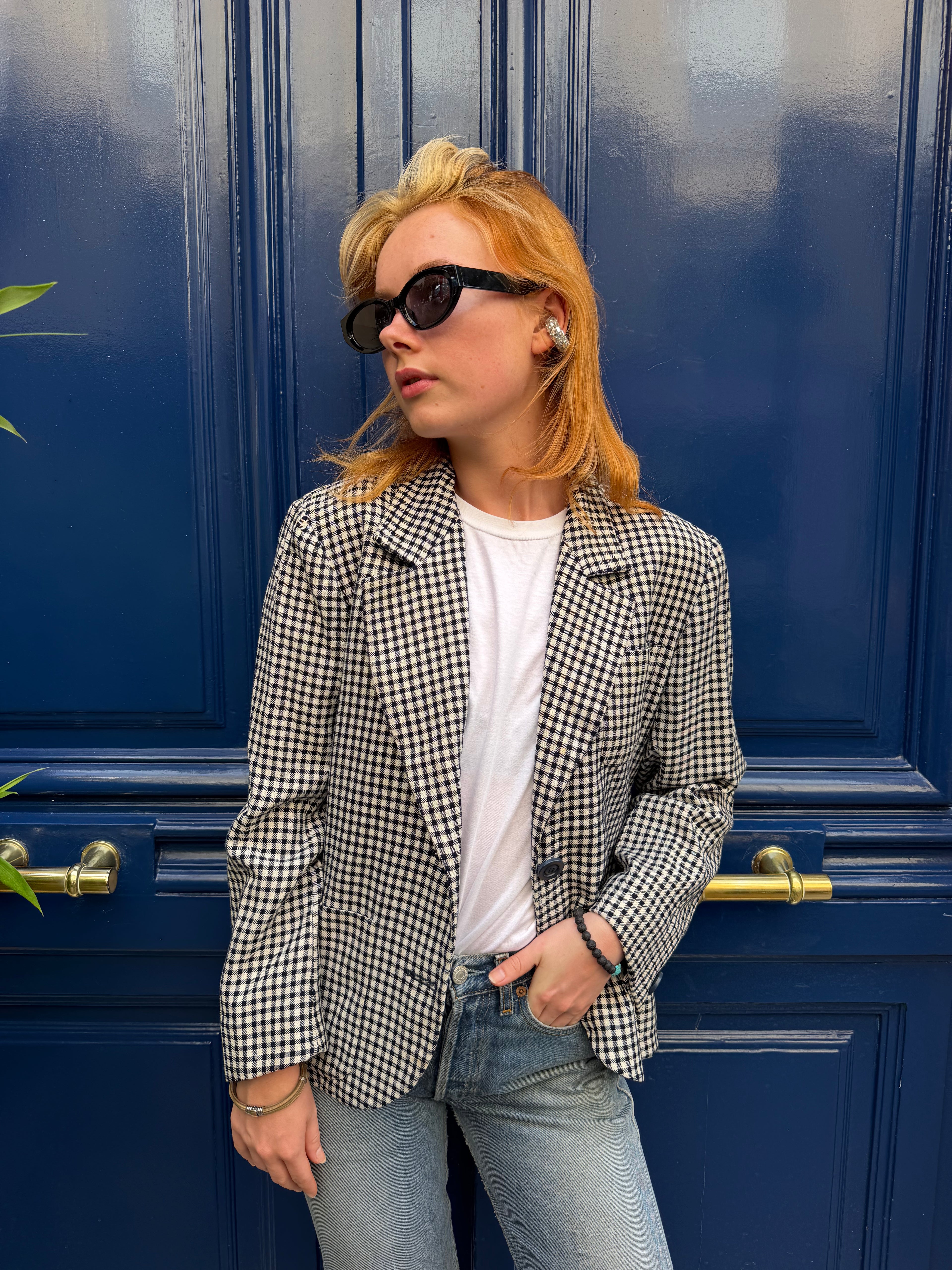 Blazer Yves Saint Laurent Variation à carreaux