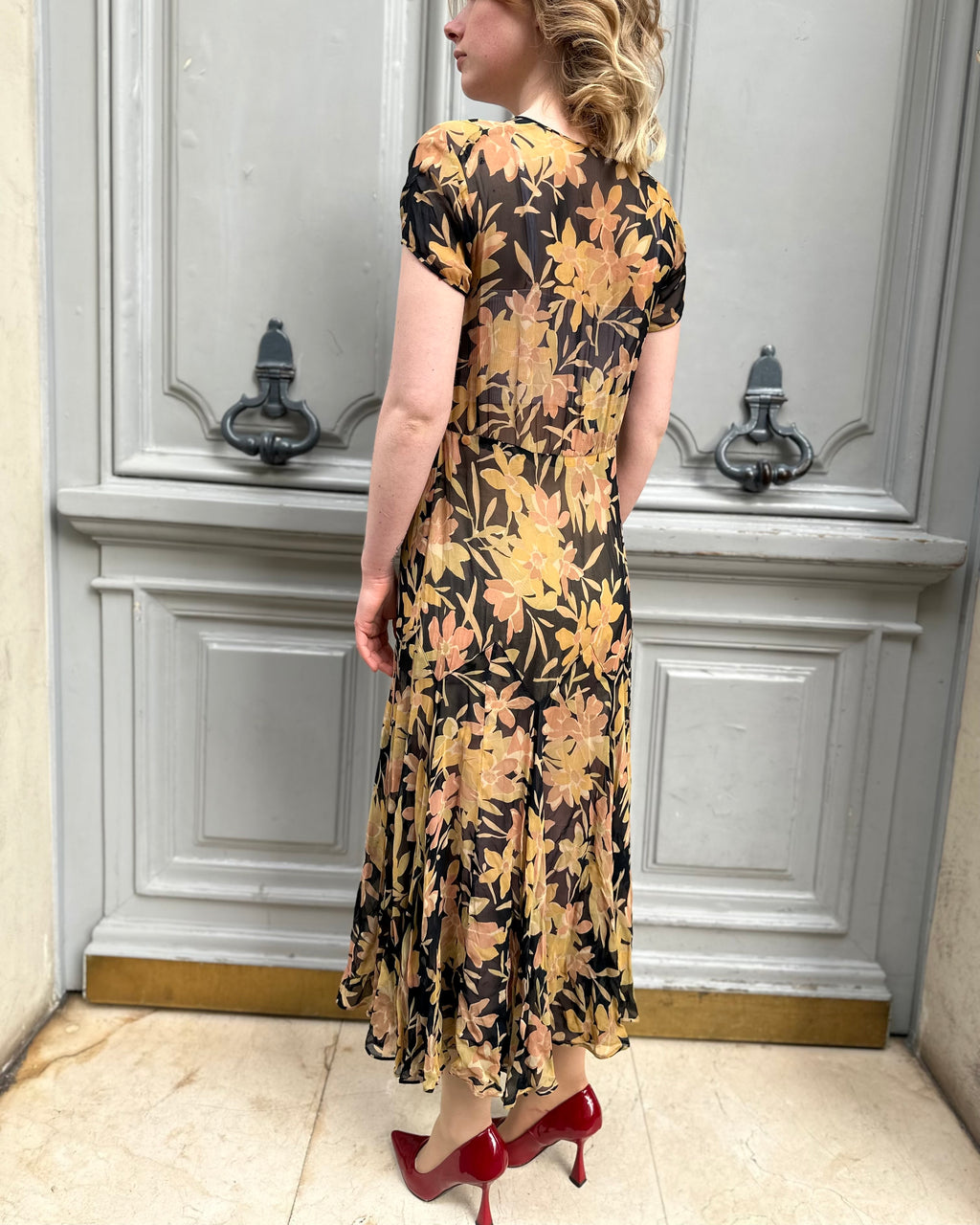 Robe longue à fleurs 30's