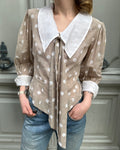 Blouse à pois coton