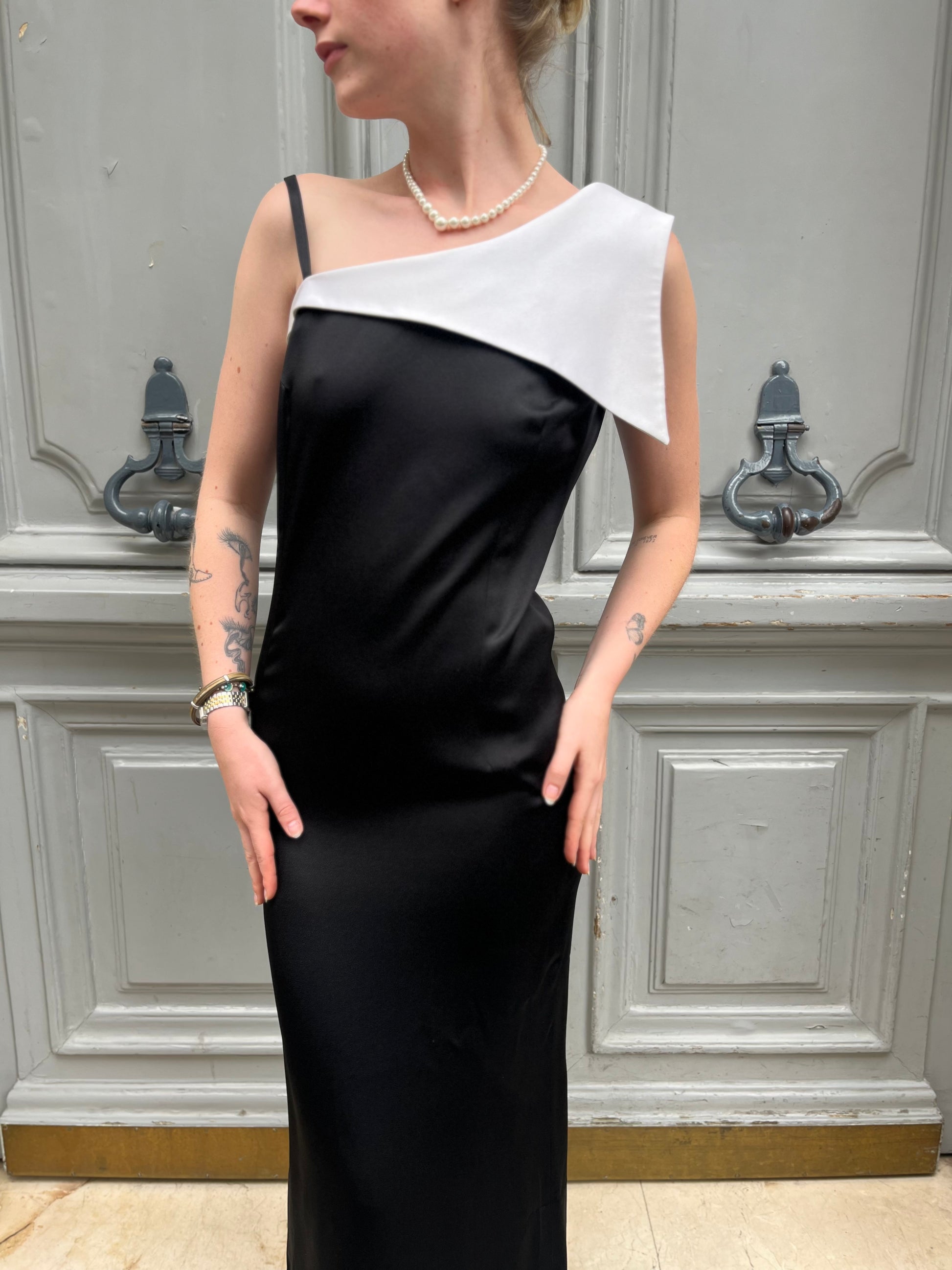 Robe longue asymétrique