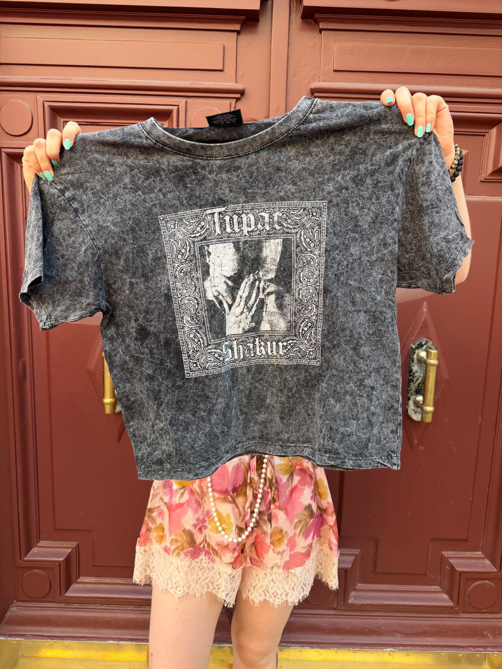 T-shirt gris Tupac