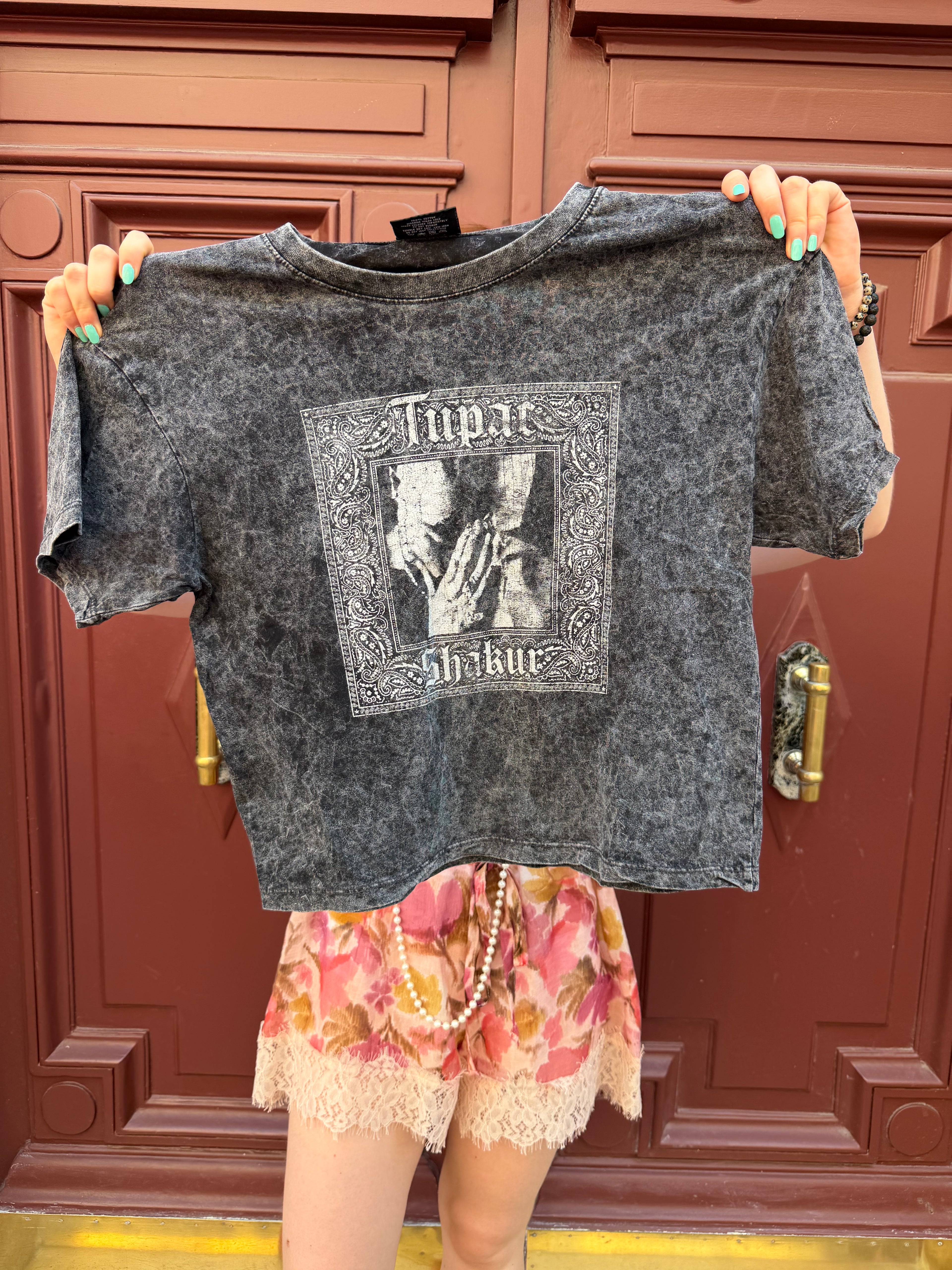 T-shirt gris Tupac