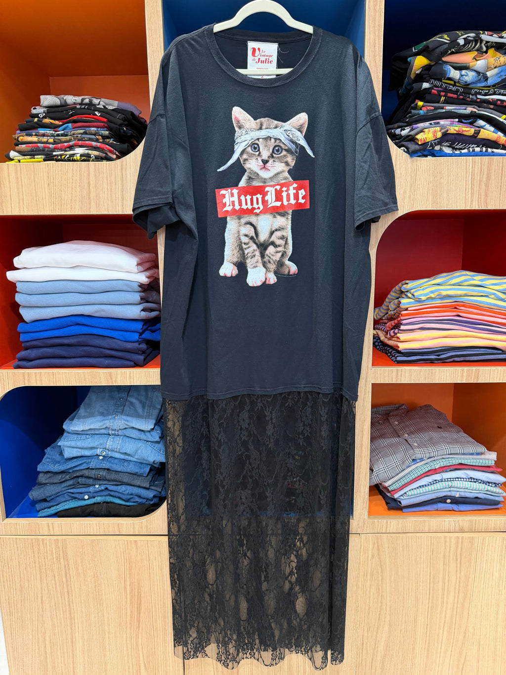 Robe upcyclée « Hug Life »