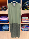 Robe upcyclée Fruit of the Loom Kaki