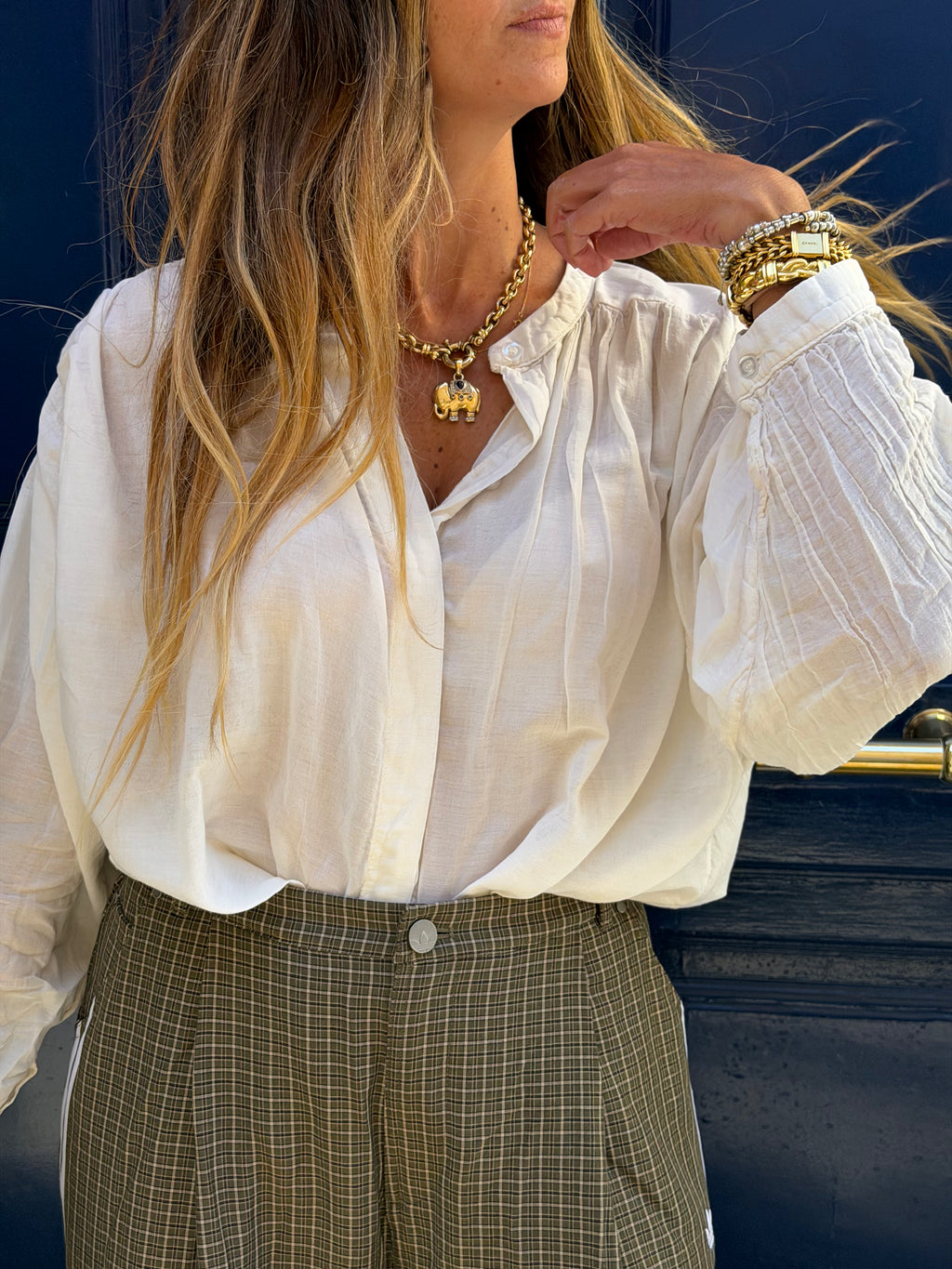 Blouse blanche fluide