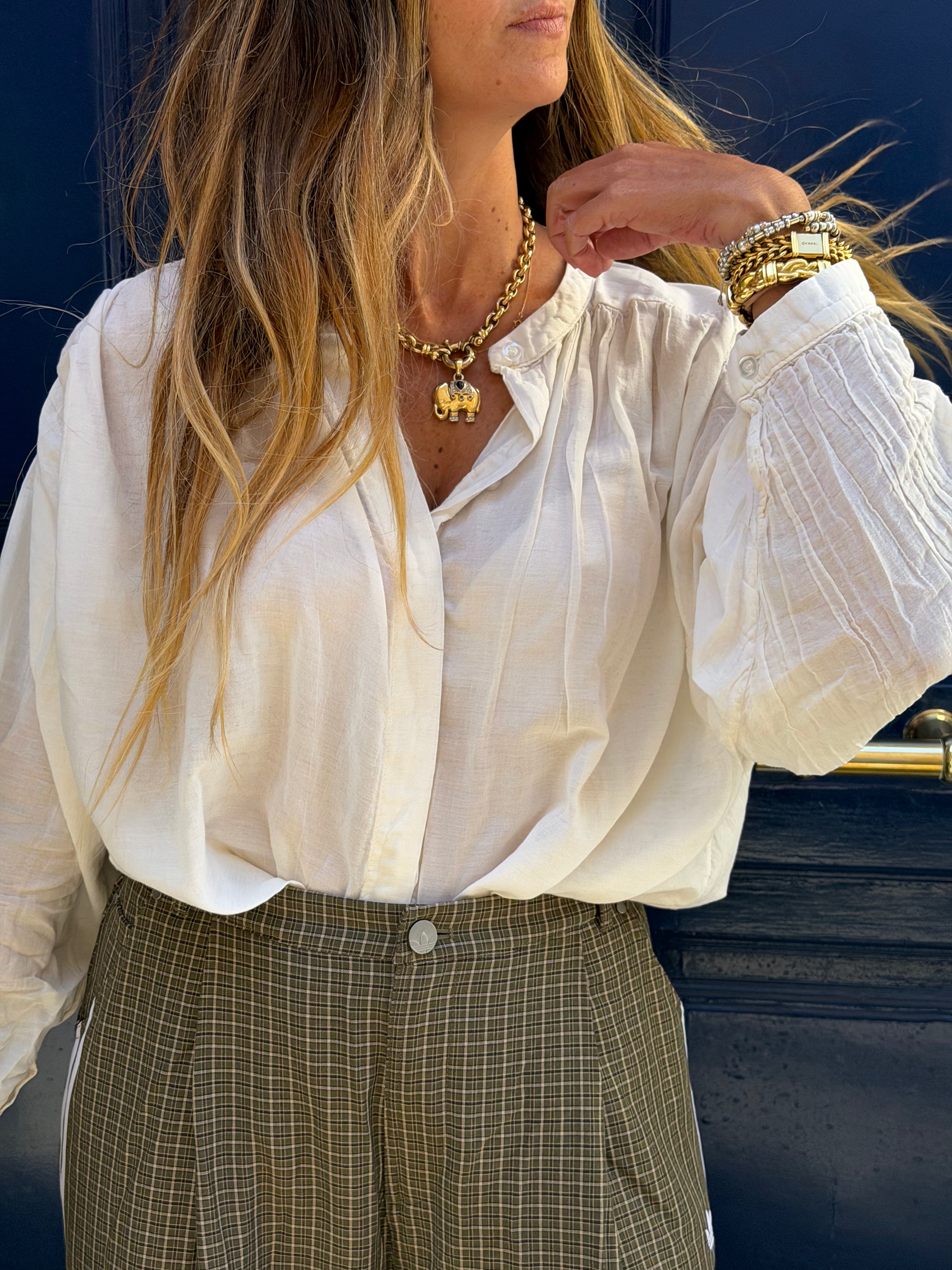 Blouse blanche fluide