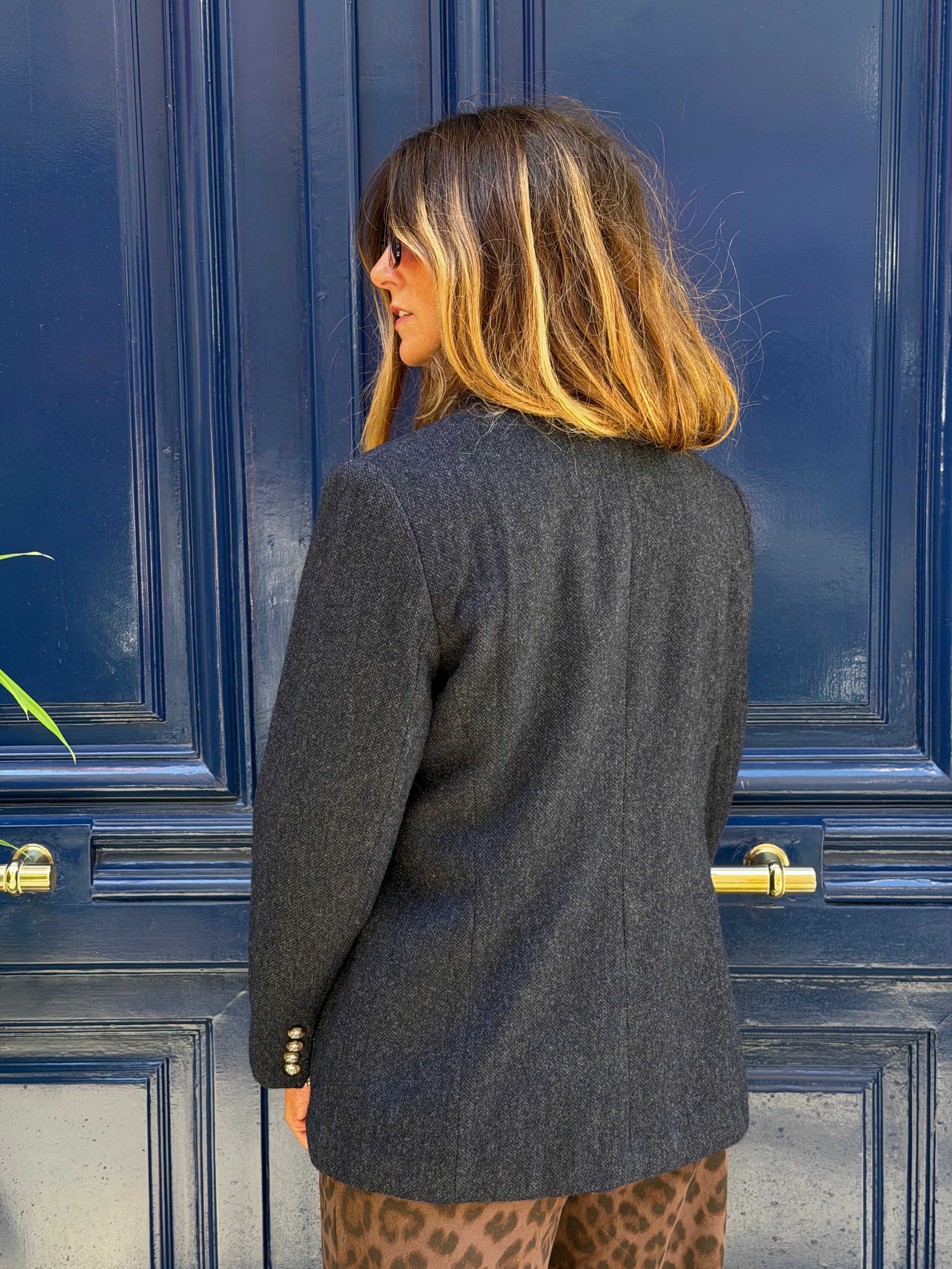 Blazer Ralph Lauren en laine gris anthracite