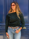 Pull Christian Dior en maille chenille vert sapin