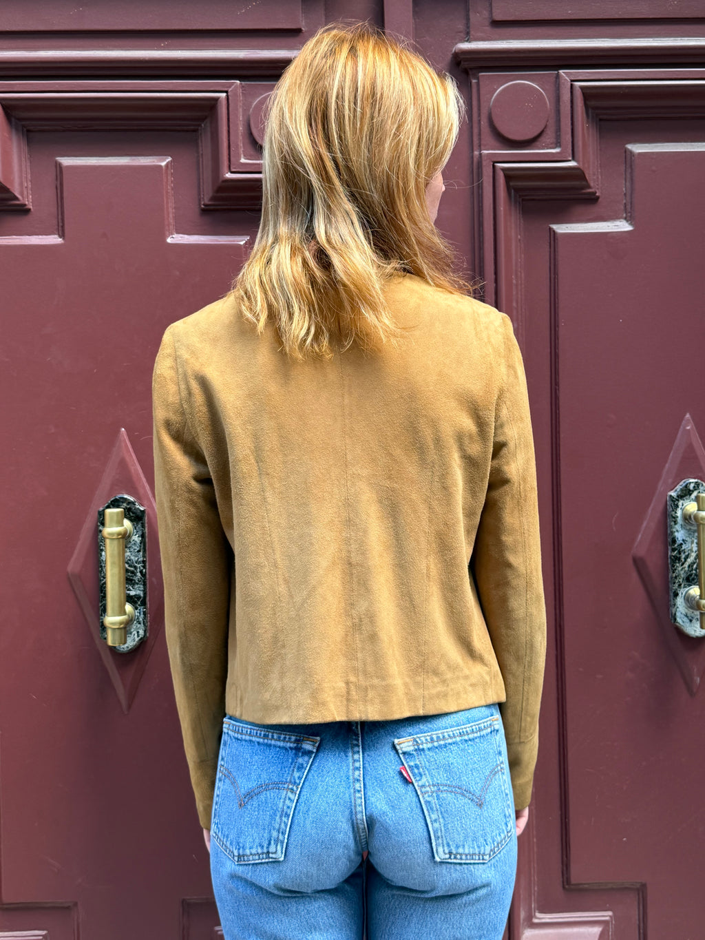 Veste en daim camel Briefing