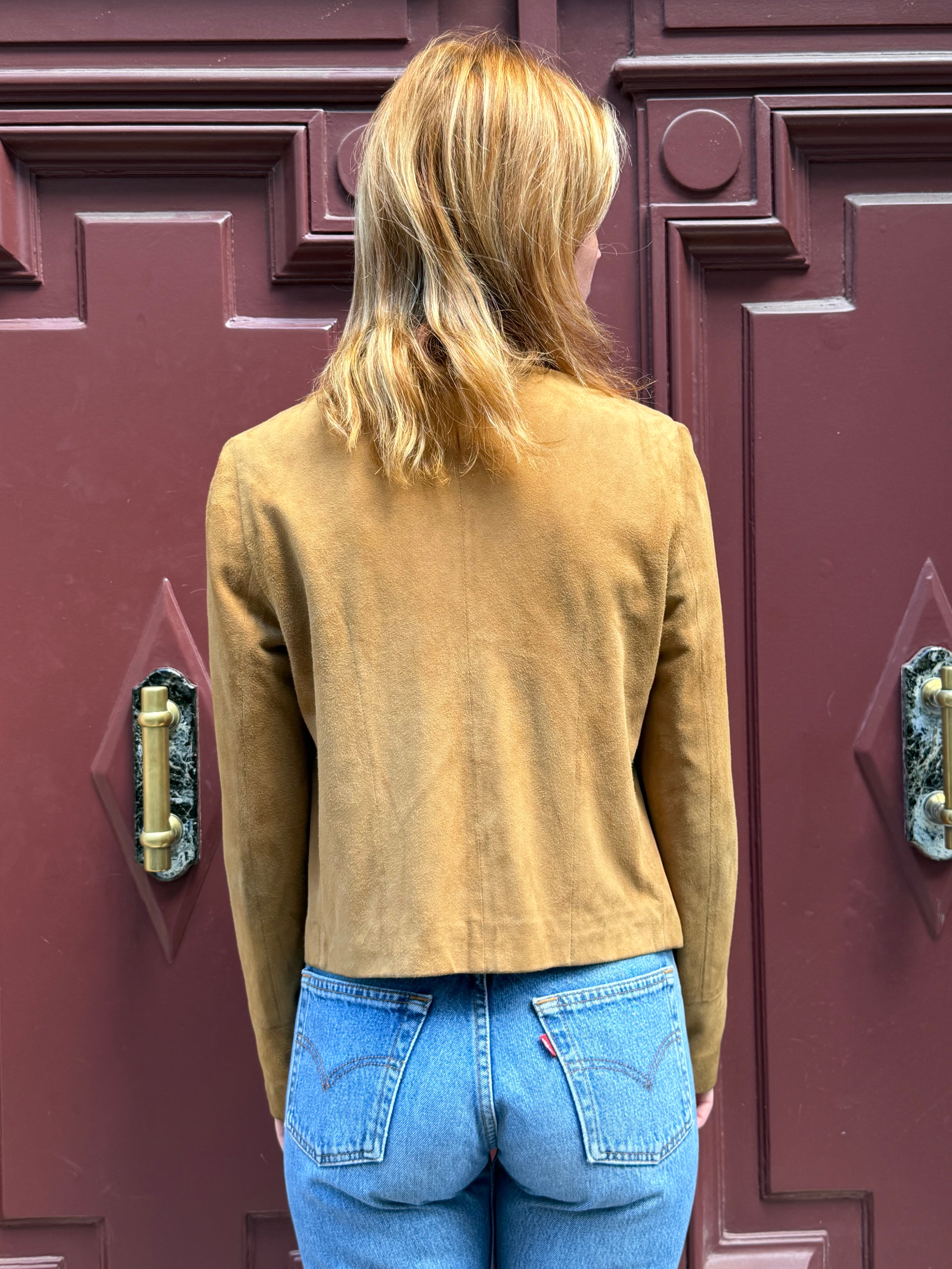 Veste en daim camel Briefing