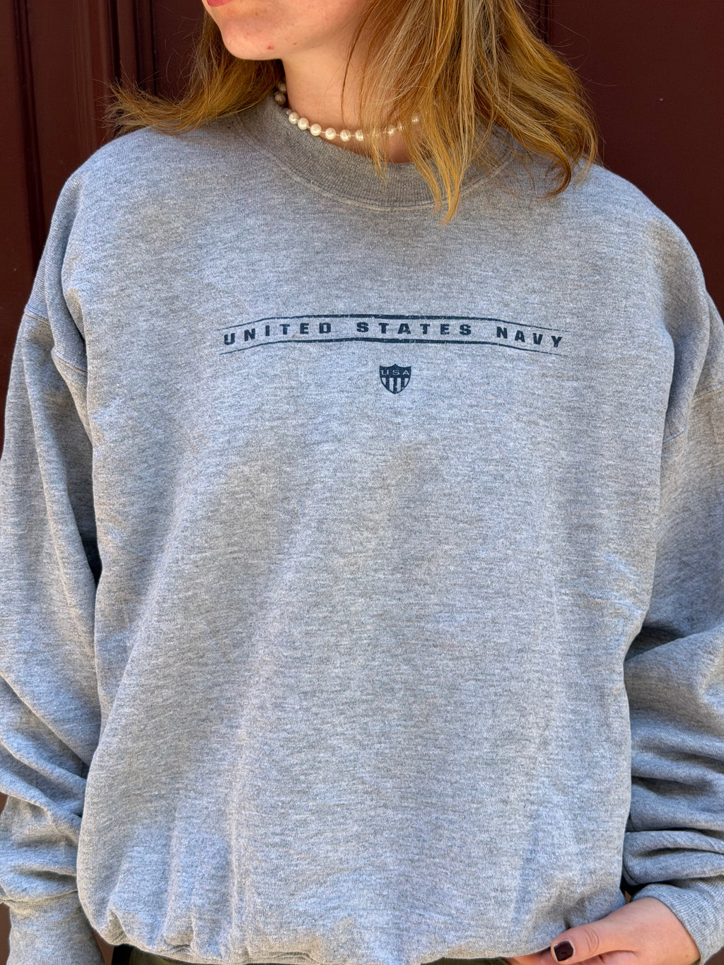 Sweat gris Navy
