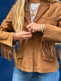 Veste Springfield en daim à franges
