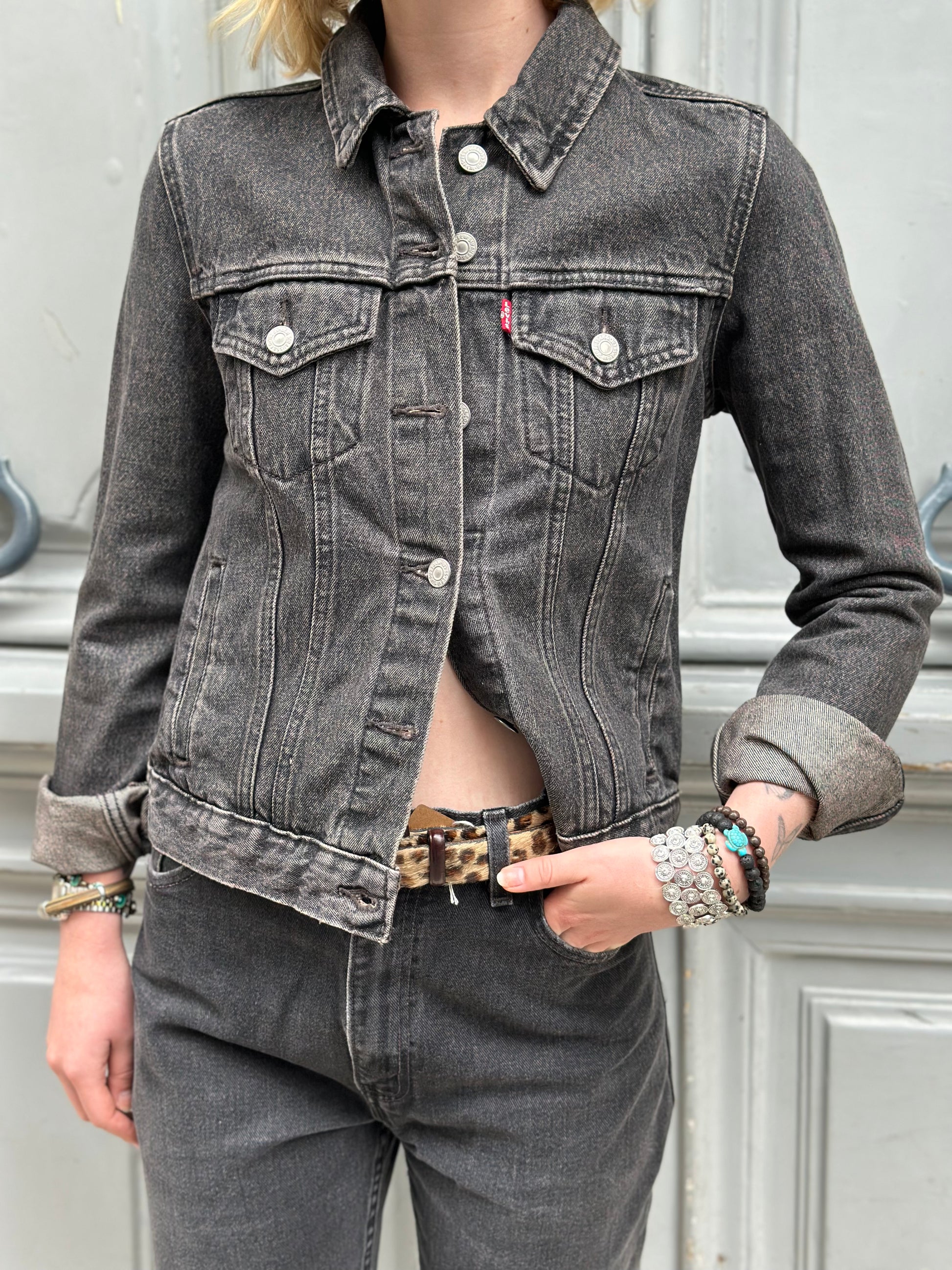 Veste en jean Levi's grise