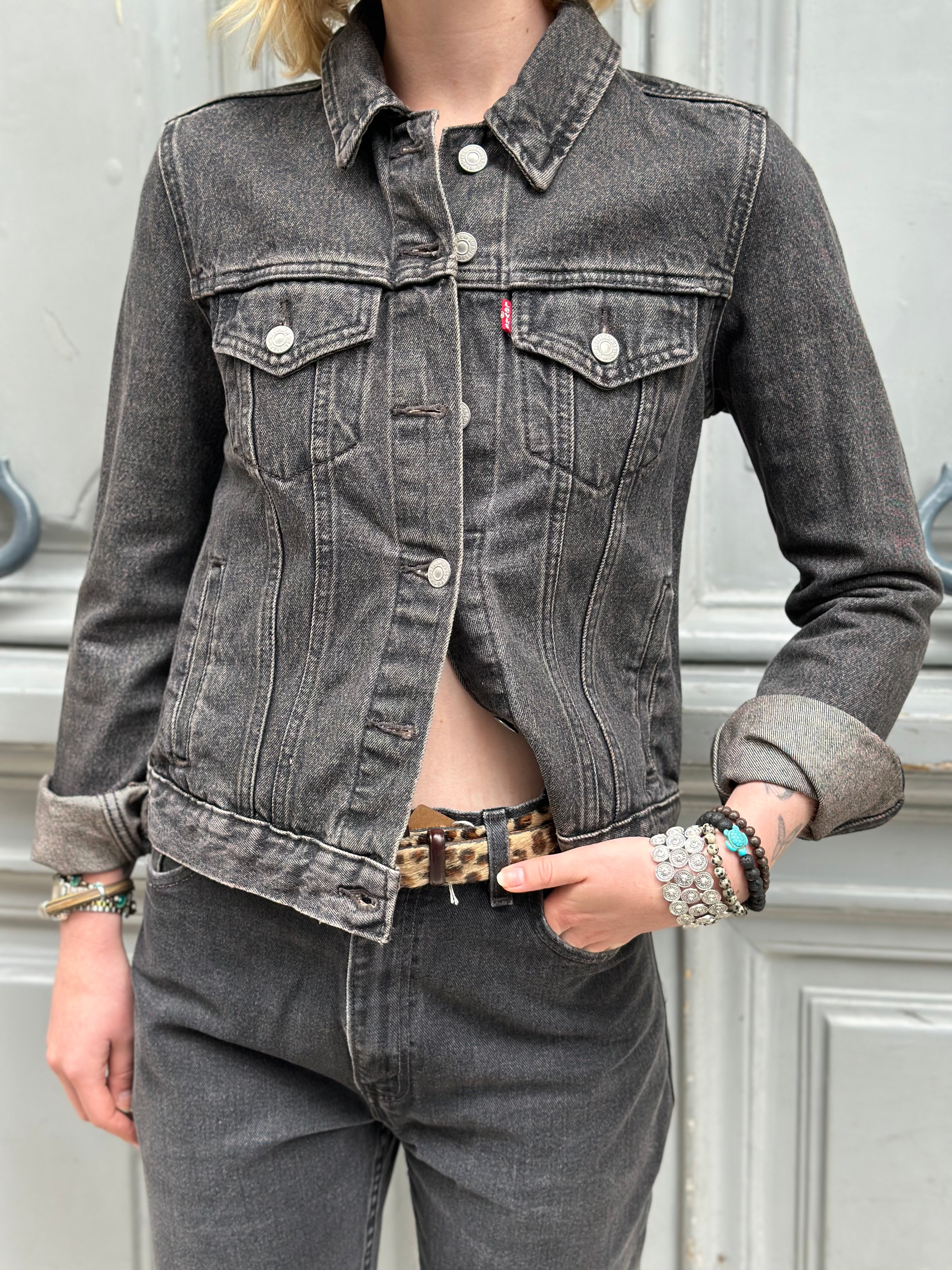 Veste en jean Levi's grise