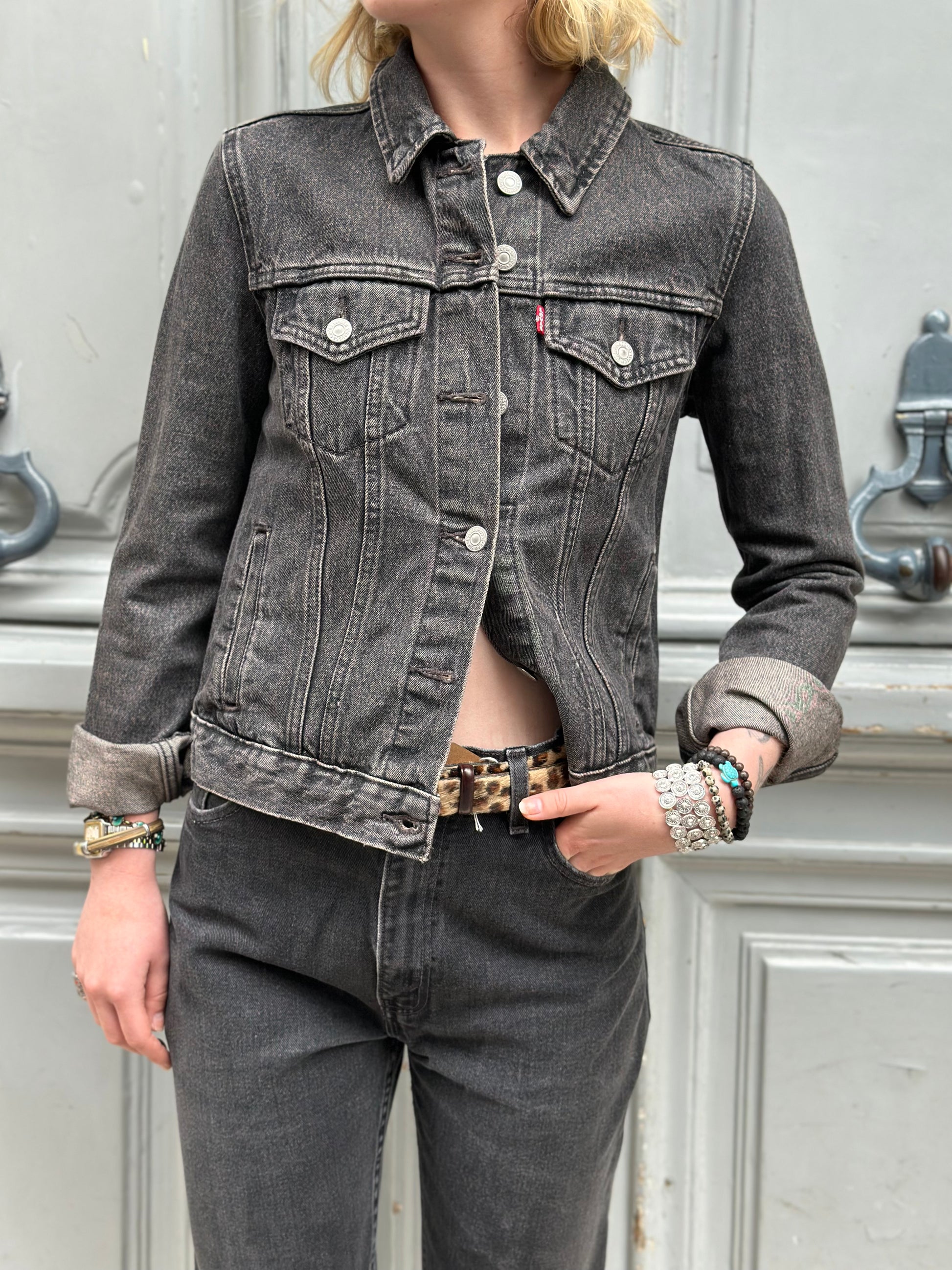 Veste en jean Levi's grise