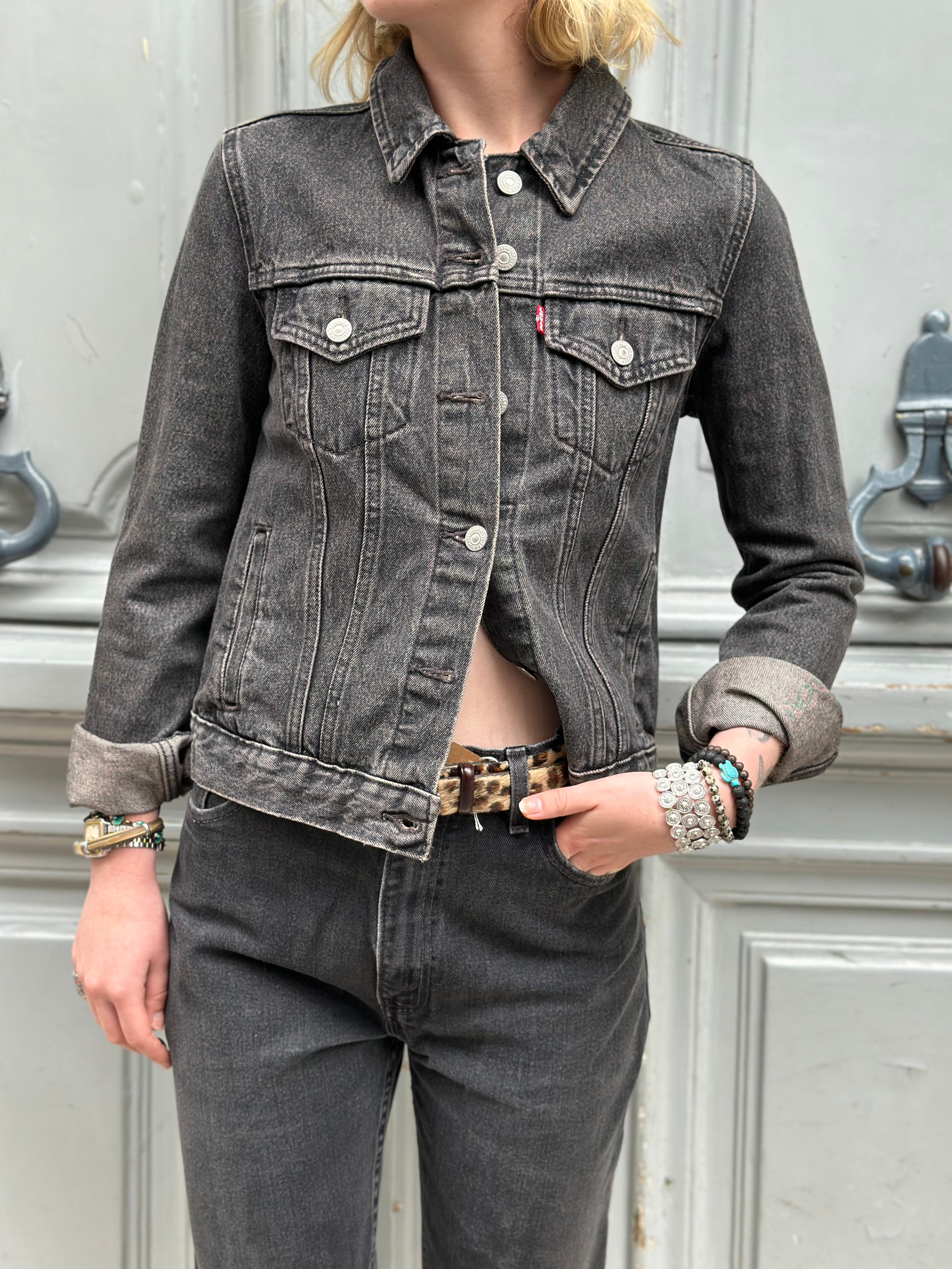 Veste en jean Levi's grise