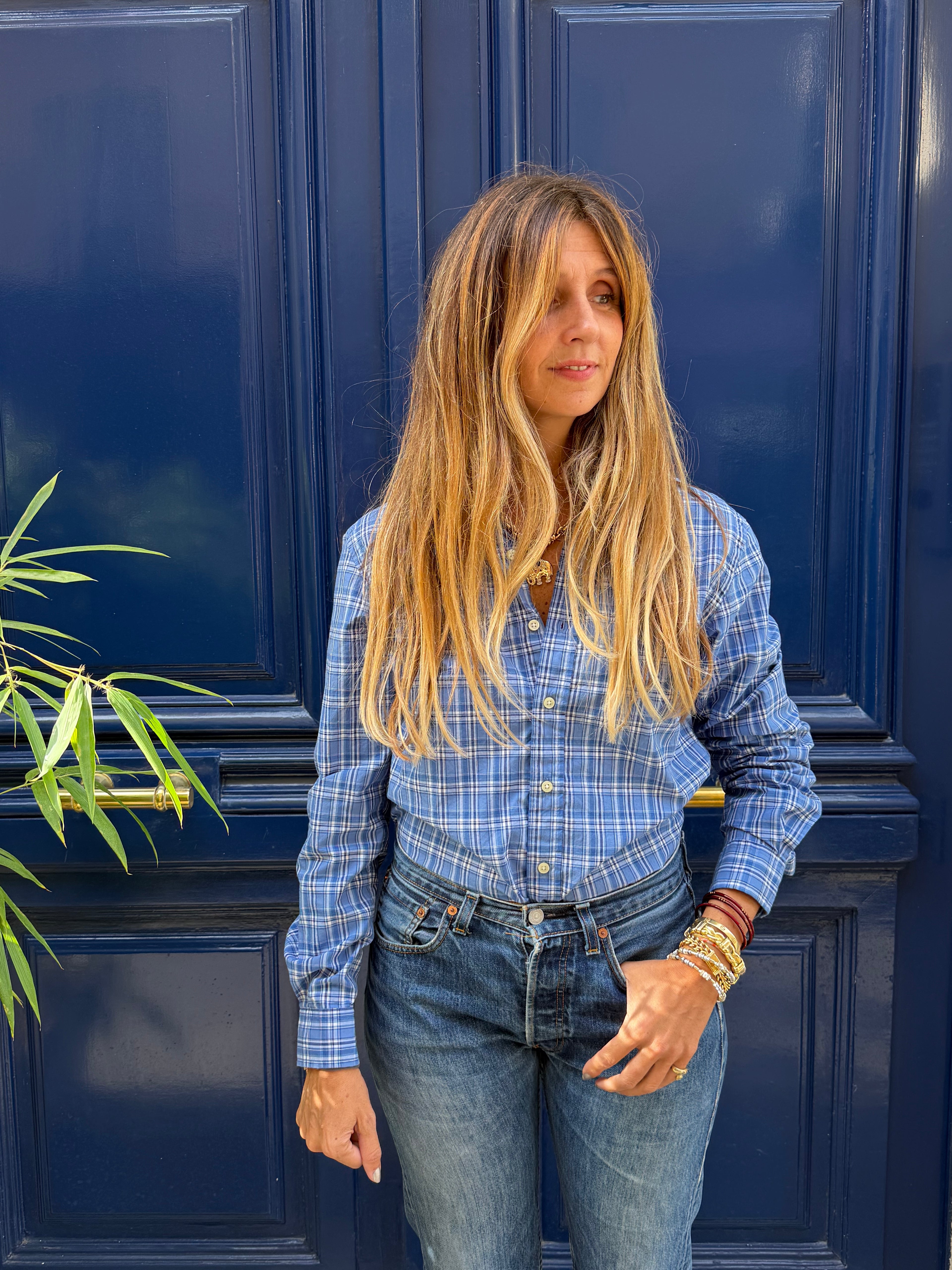 Chemise Ralph Lauren à carreaux bleus