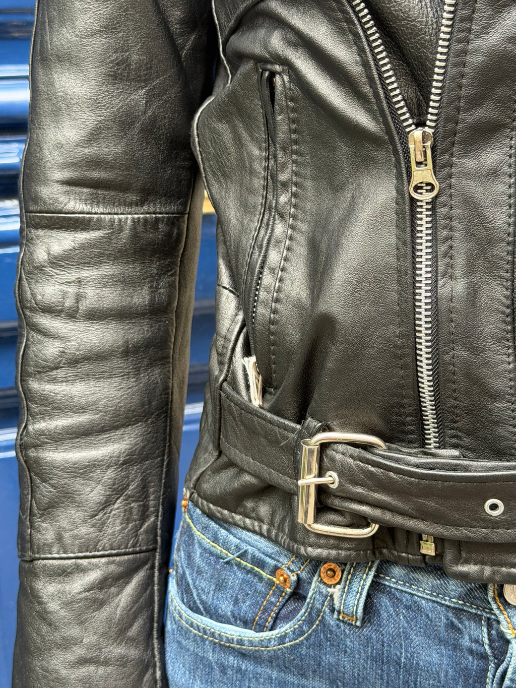 Perfecto noir en cuir