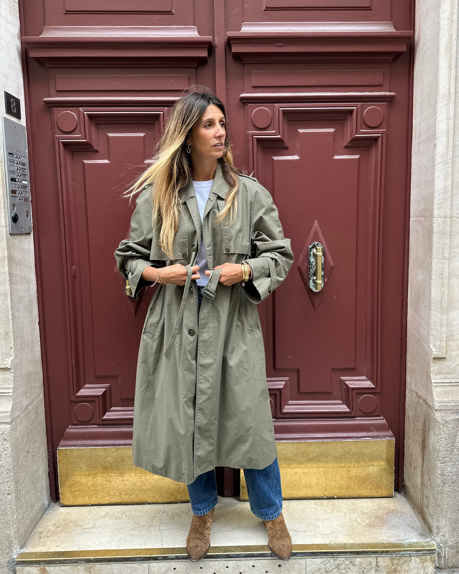 Trench kaki