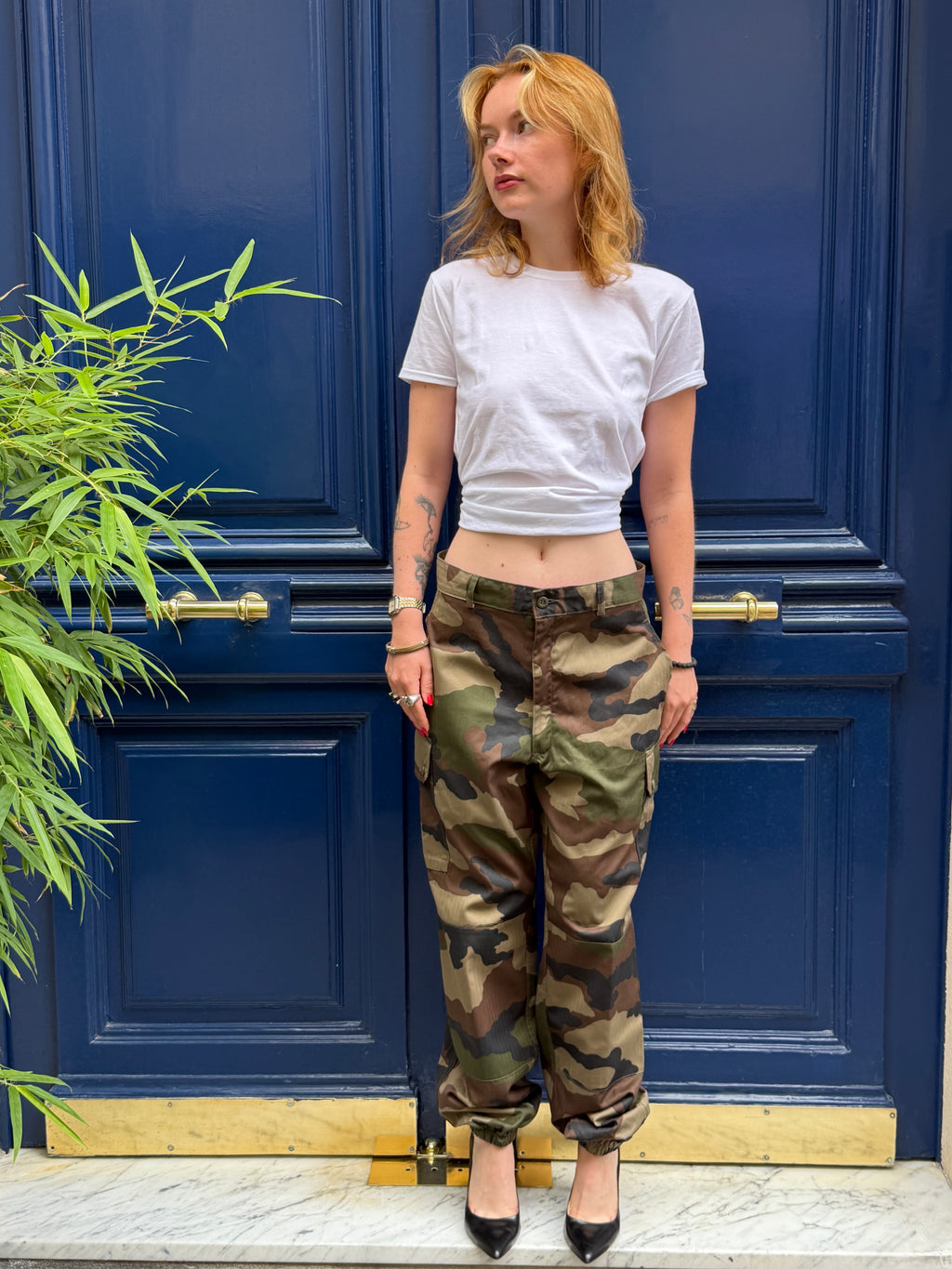 Pantalon cargo militaire camouflage