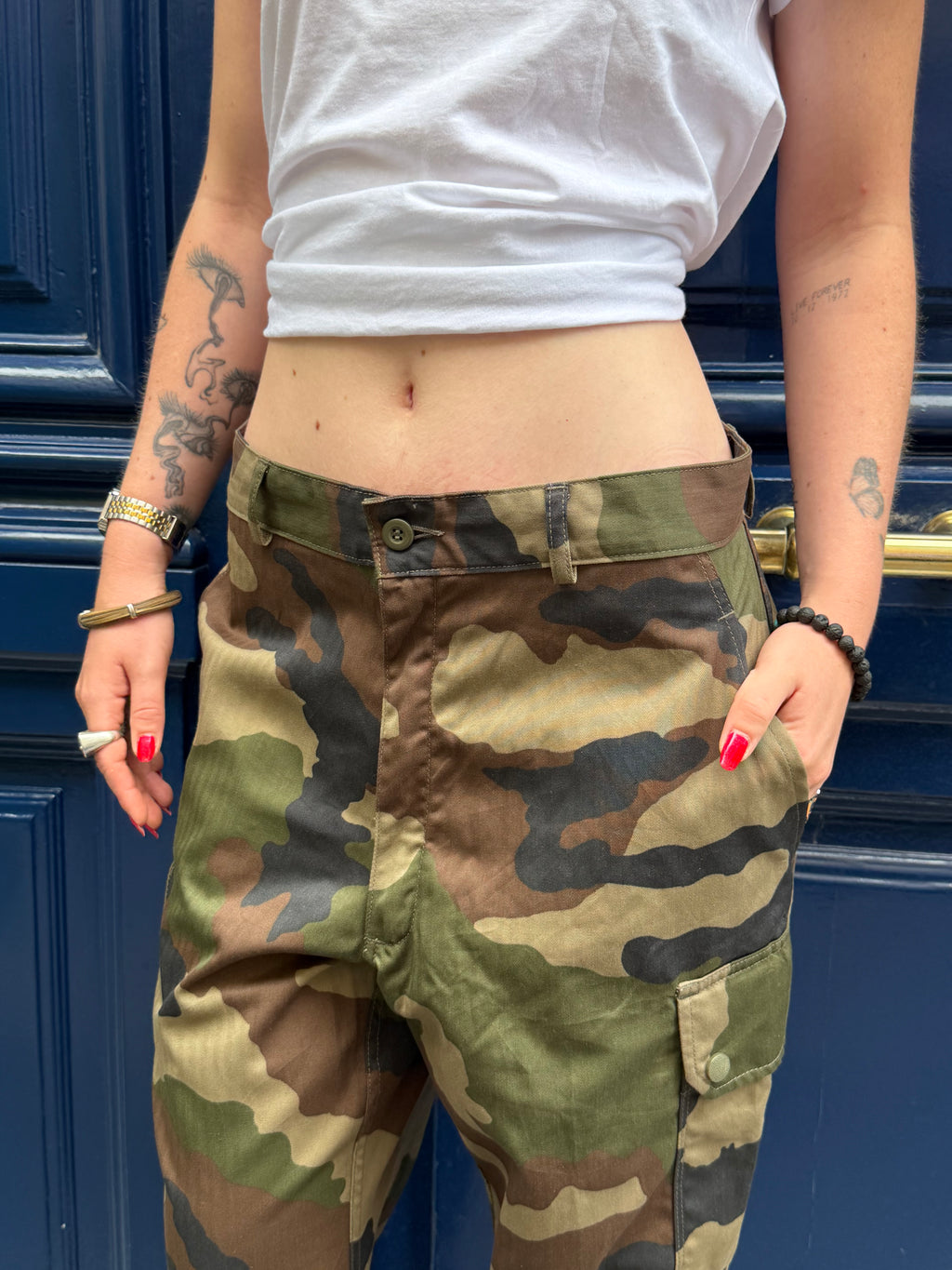 Pantalon cargo militaire camouflage