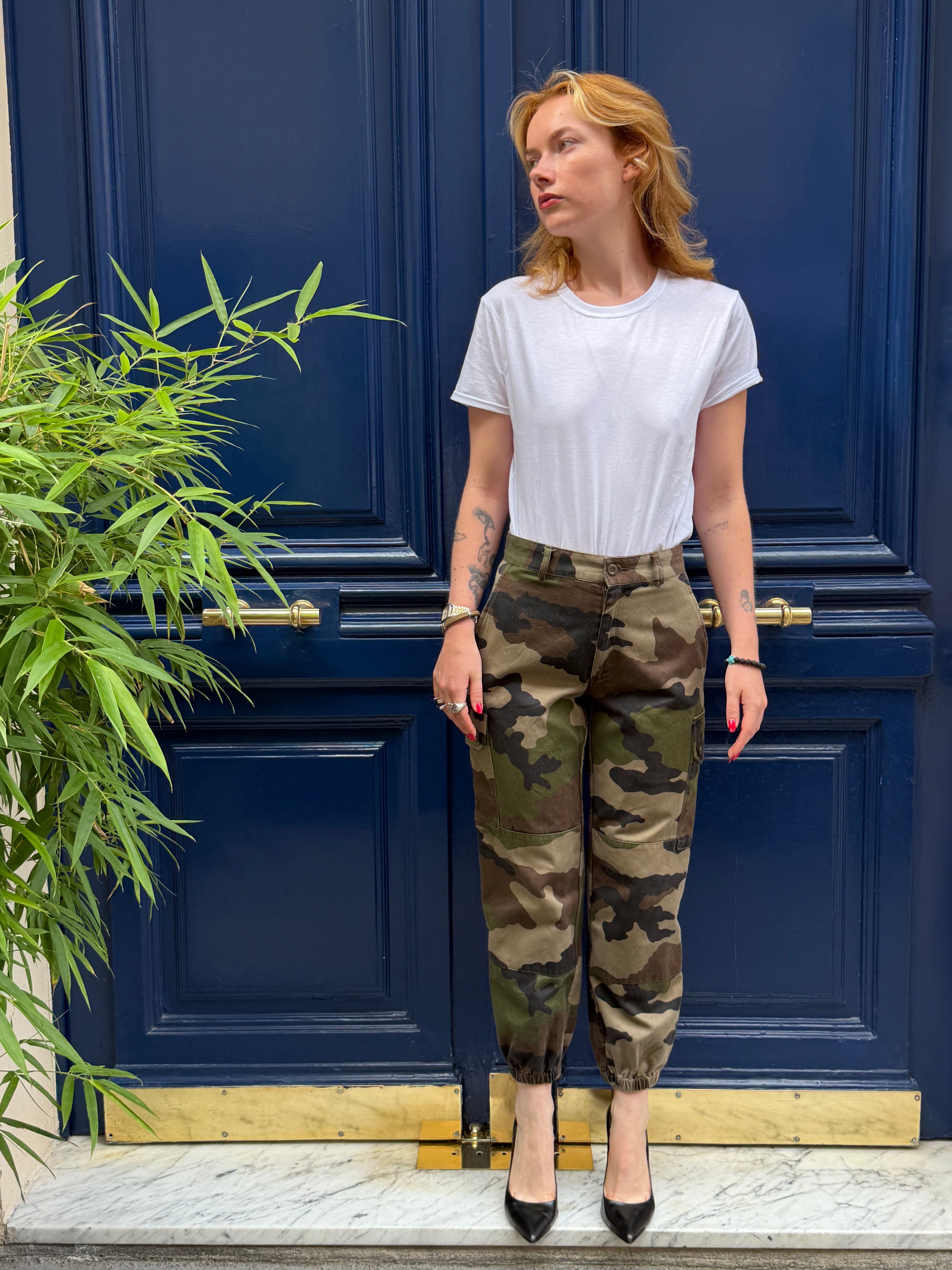 Pantalon cargo militaire camouflage