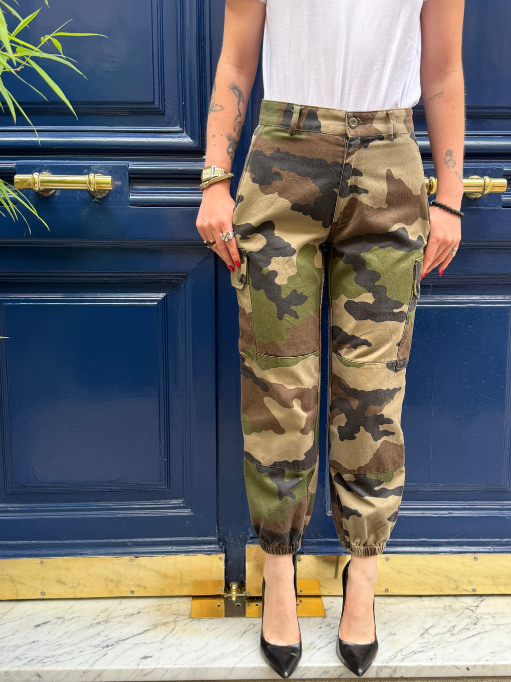 Pantalon cargo militaire camouflage