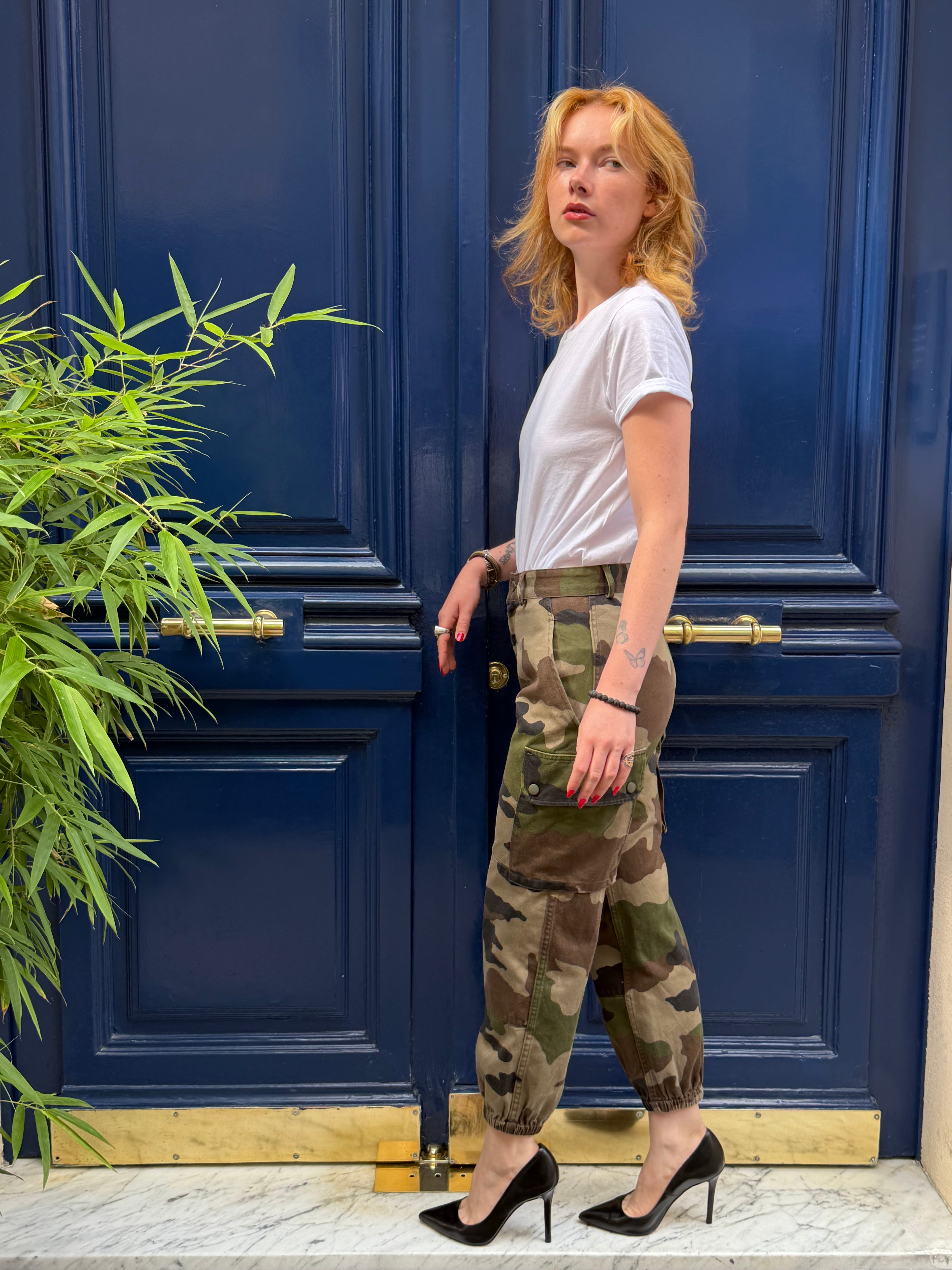 Pantalon cargo militaire camouflage