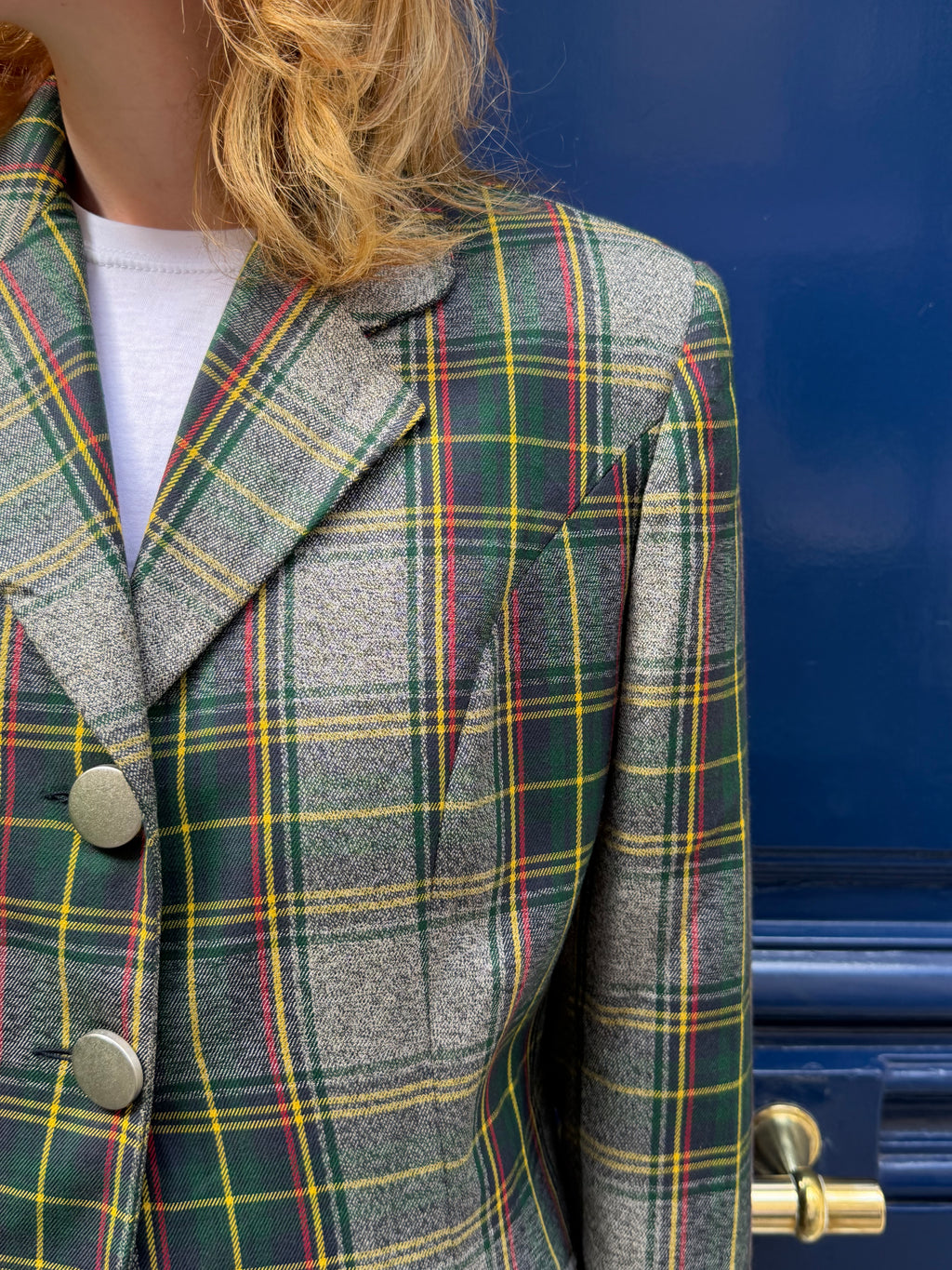 Veste blazer tartan Halfon