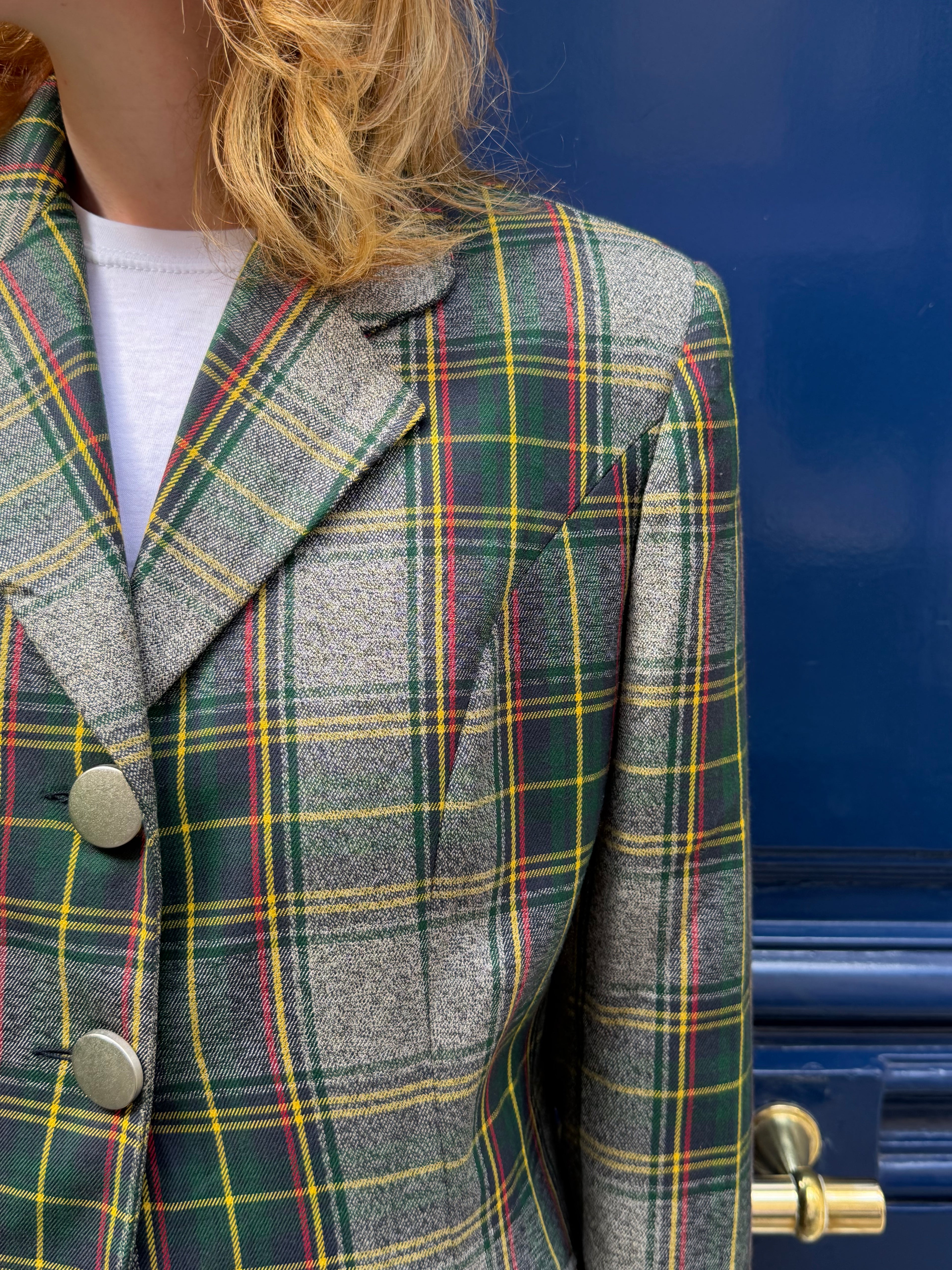 Veste blazer tartan Halfon