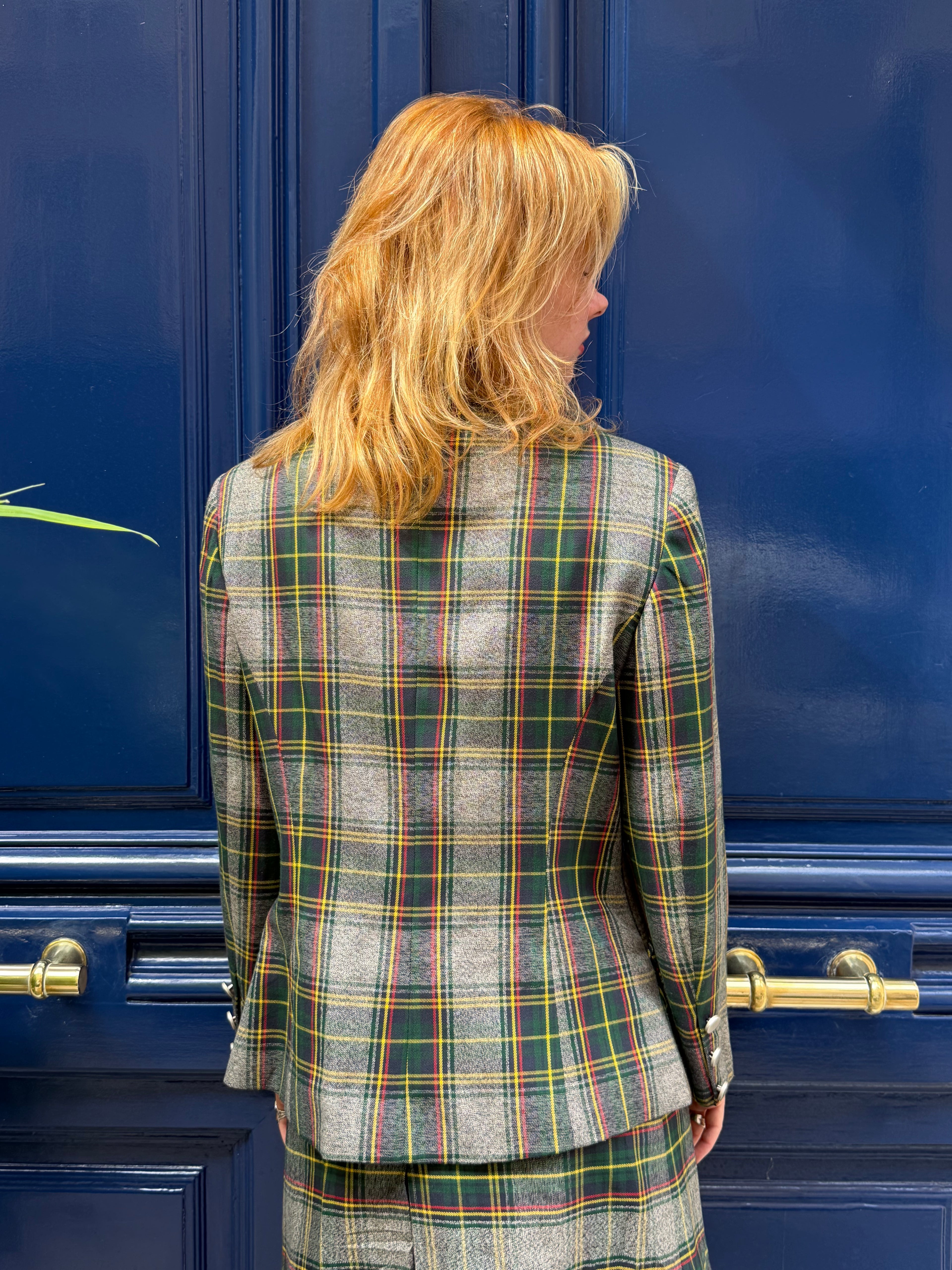 Veste blazer tartan Halfon
