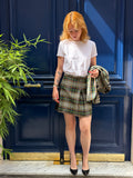 Jupe portefeuille tartan Halfon