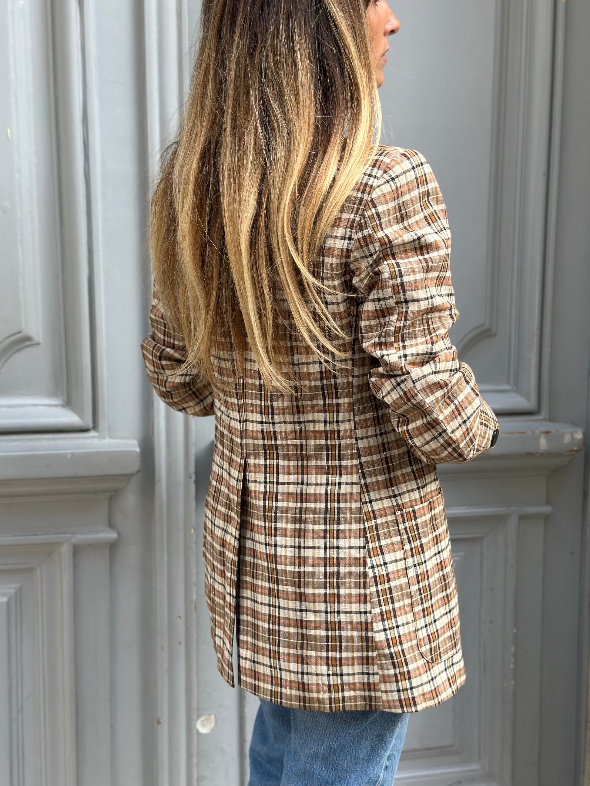 Blazer à carreaux 70's