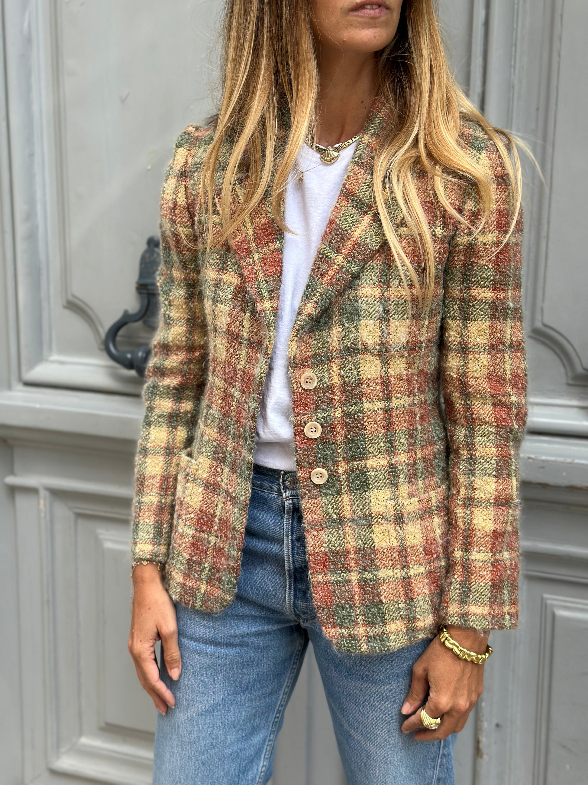 Blazer à carreaux Valentino