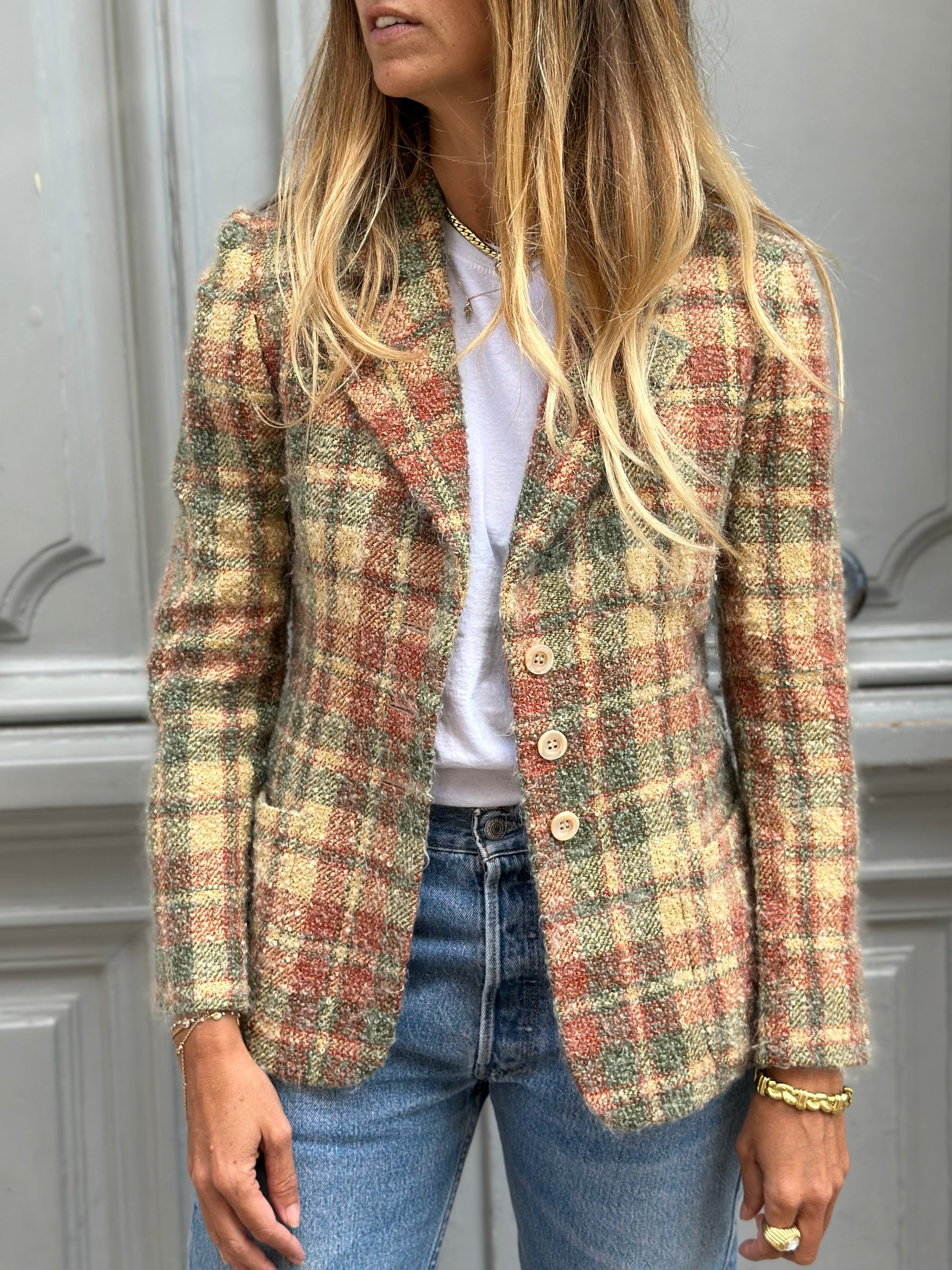 Blazer à carreaux Valentino