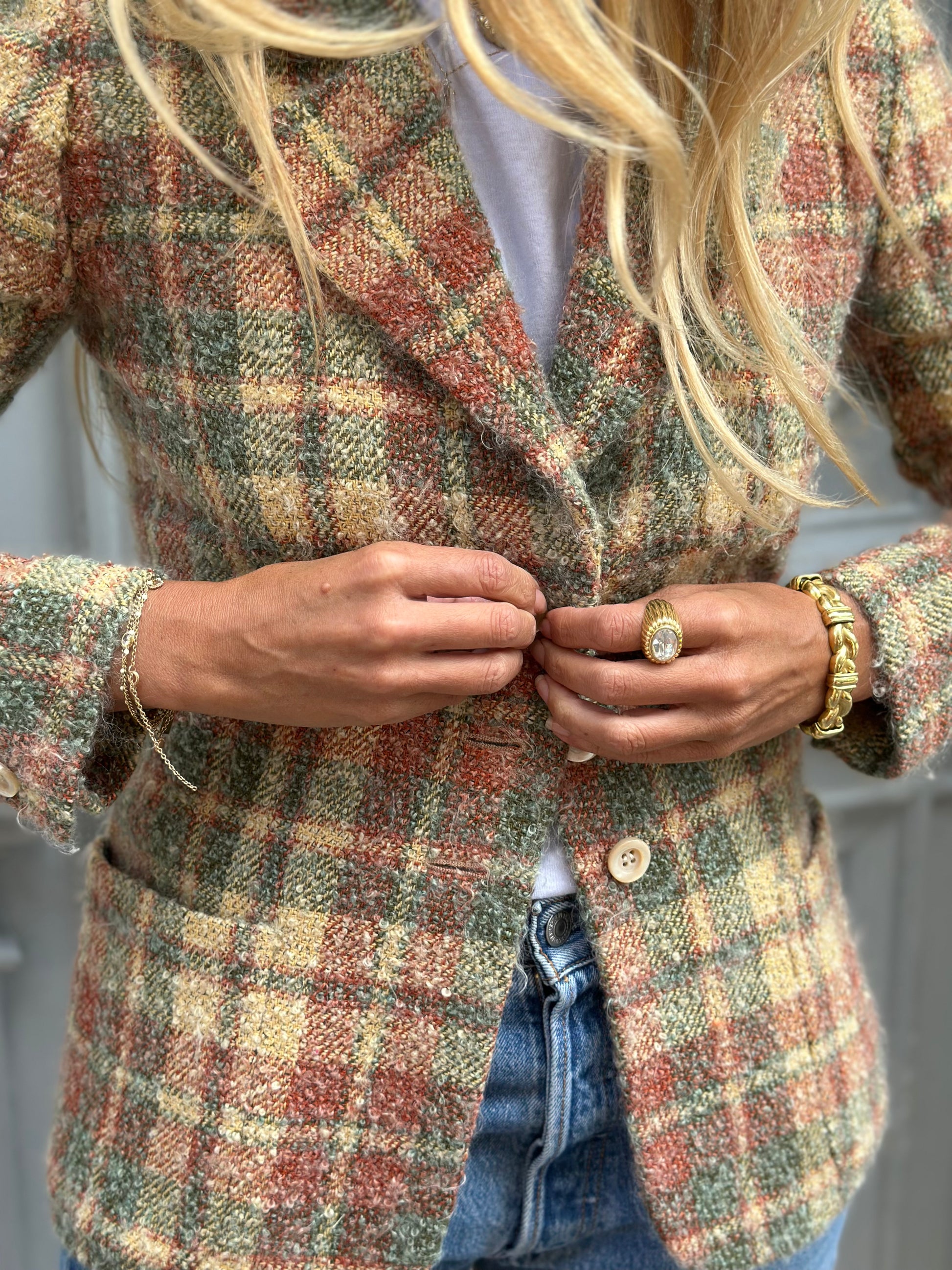 Blazer à carreaux Valentino